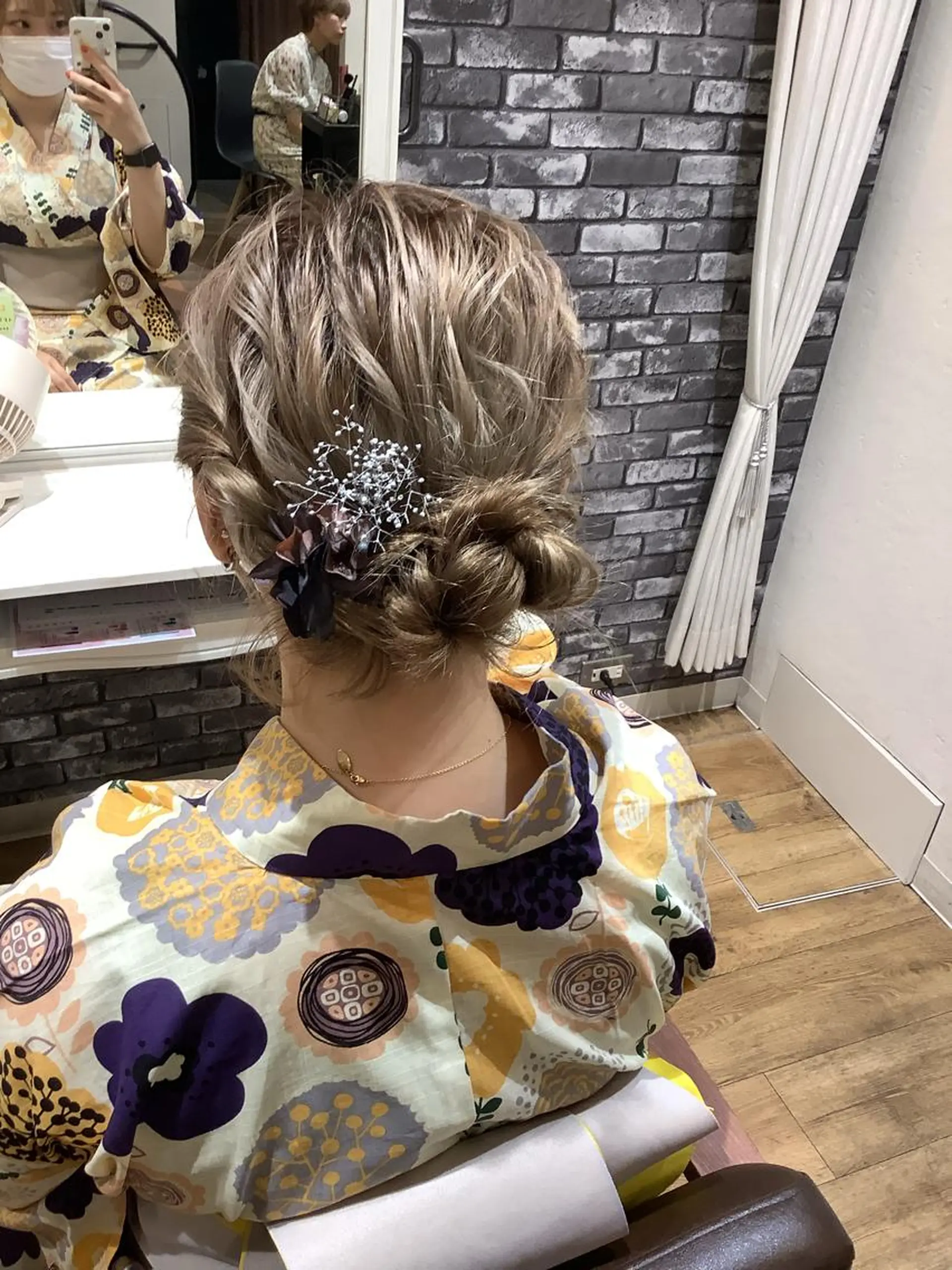 ヘアアレンジ 浴衣 えばら まい/attraのヘアスタイル