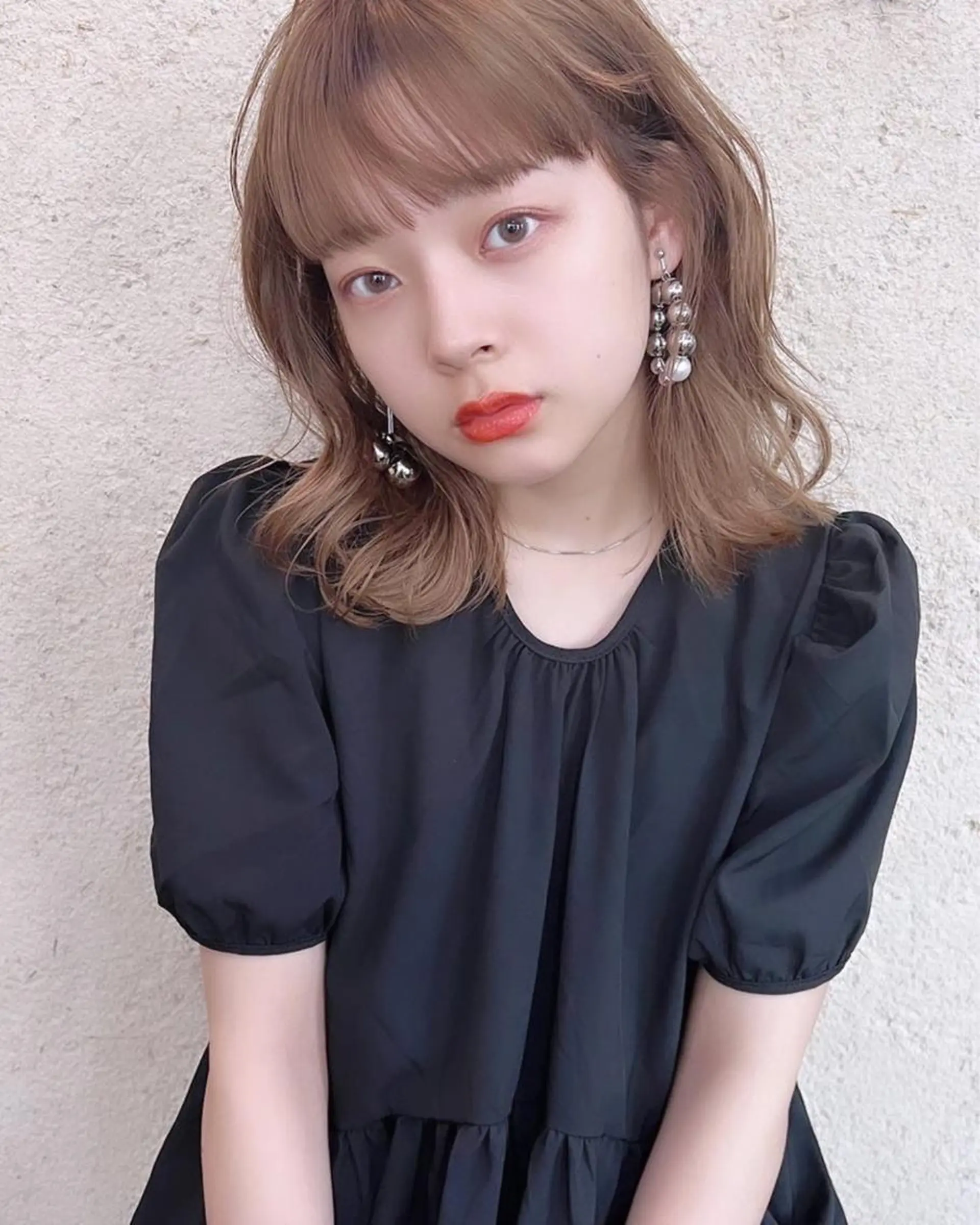 ミディアム カット ヘアカラー トリートメント dekujin【ジェクイン】所属・角戸 りおのヘアスタイル