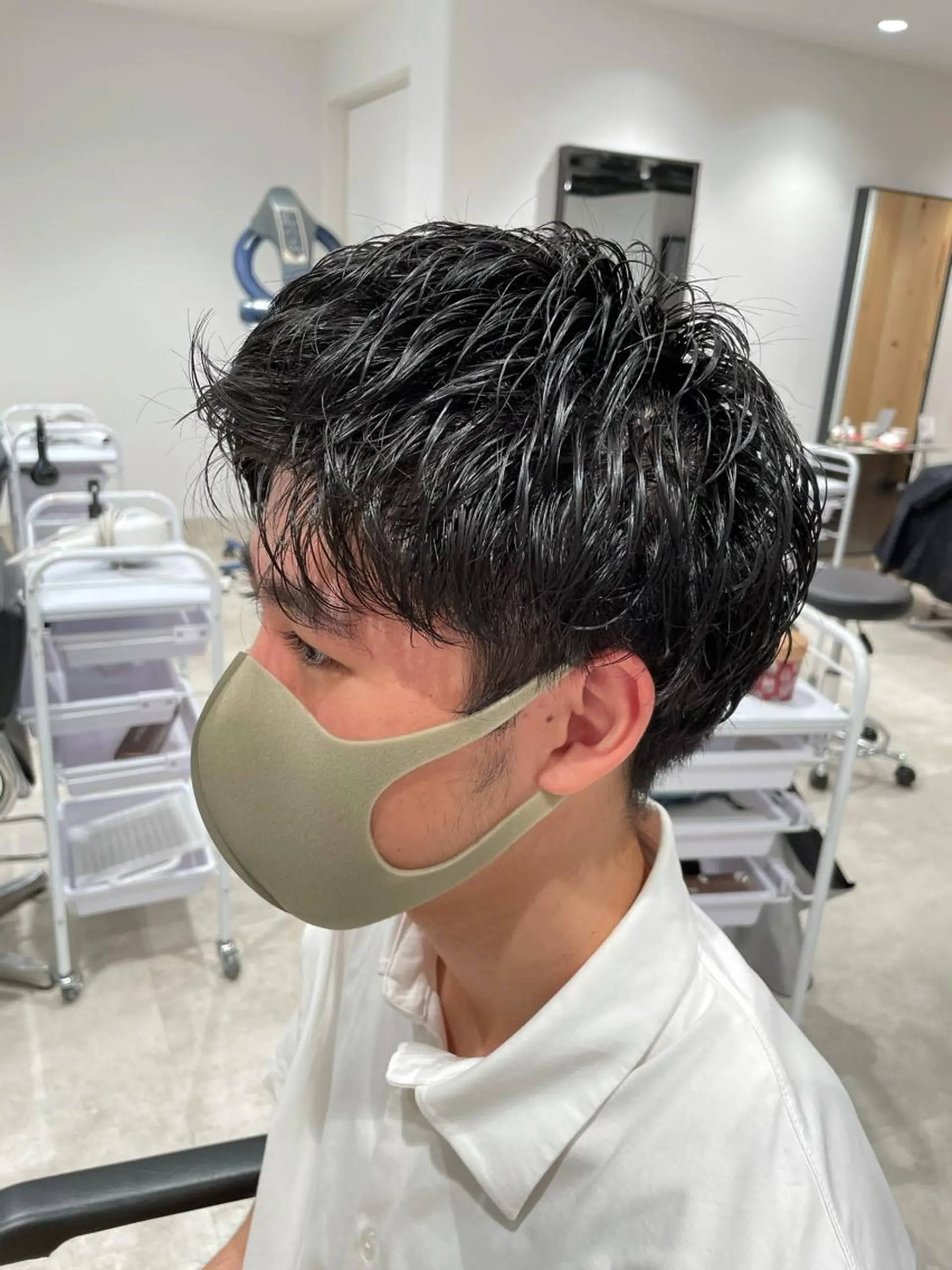 ショート カラー パーマ ヘアアレンジ メンズ パーソナルカラー合わ せたカラー🤍なつみのヘアスタイル