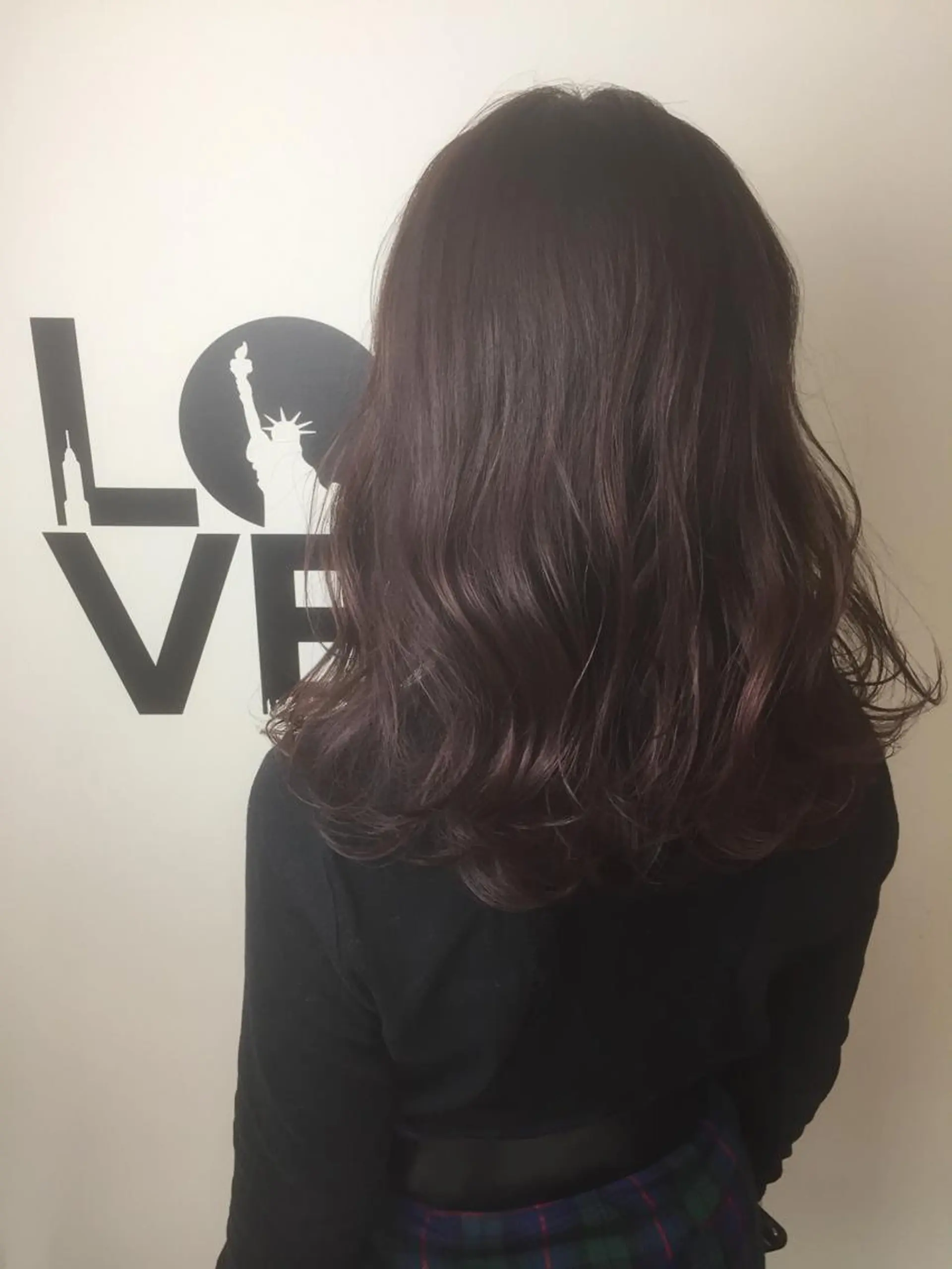 ミディアム カラー バイオレットカラー ヘアカラー ✂️小顔カット✂️ 山本有紀のヘアスタイル