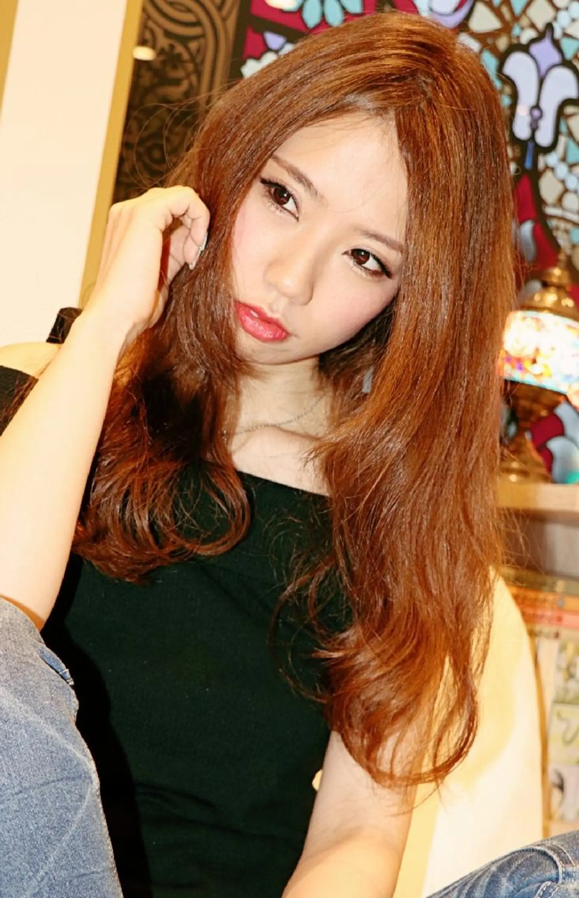 セミロング カラー パーマ セミロングパーマ アディクシーカラー イルミナカラー デジタルパーマ カット ヘアカラー パーマ トリートメント LAMP HAIR  ランプヘアー所属・徳永 博志のヘアスタイル