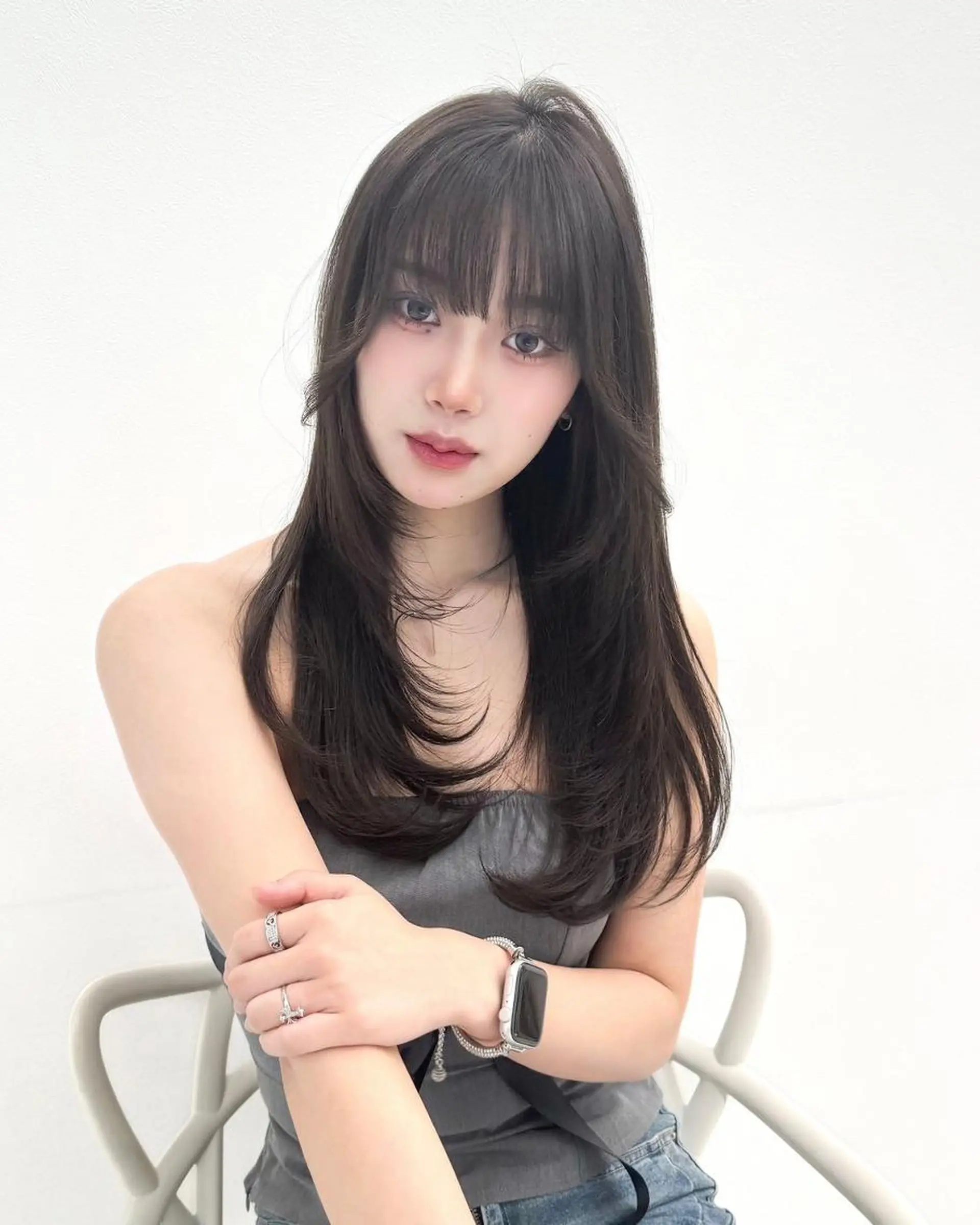 カラー カット ヘアカラー 韓国トレンド寒色💍 ayana💍のヘアスタイル