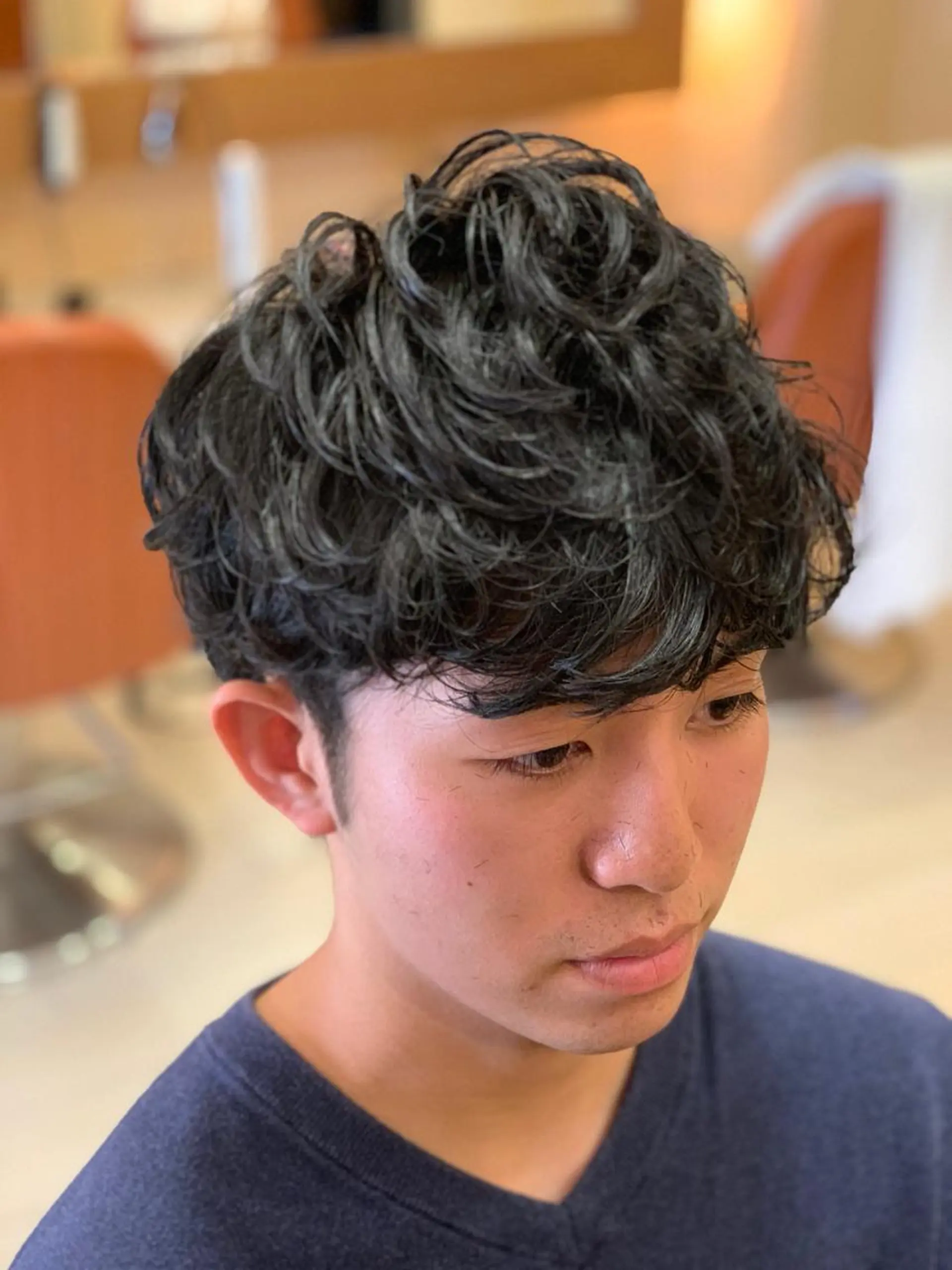 ショート パーマ メンズ メンズパーマ HOMMEHAIR4所属・砂川 太成のヘアスタイル
