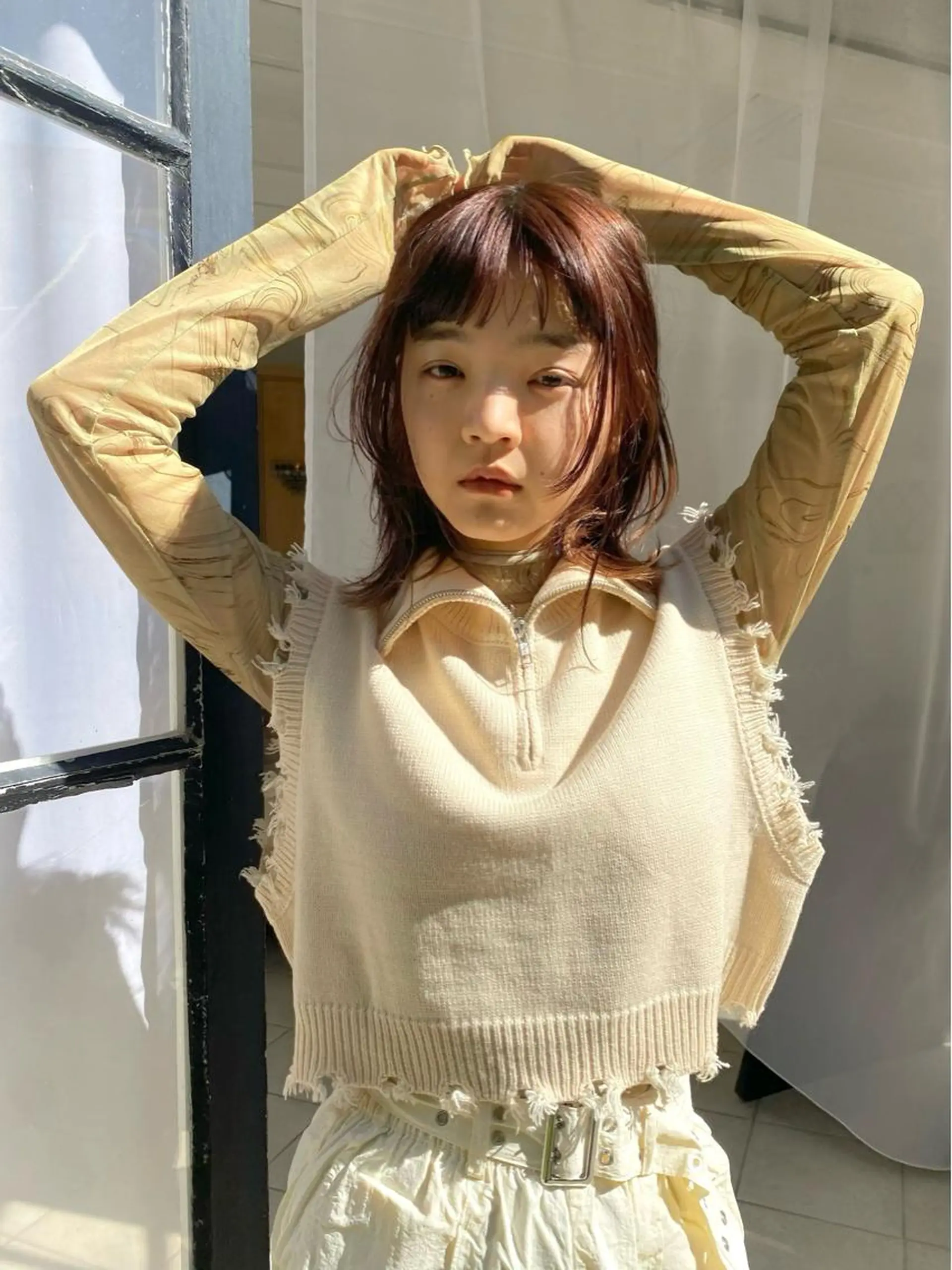 ミディアム カラー レイヤーカット レイヤー/髪質改善 渡邉【日吉美容室】のヘアスタイル