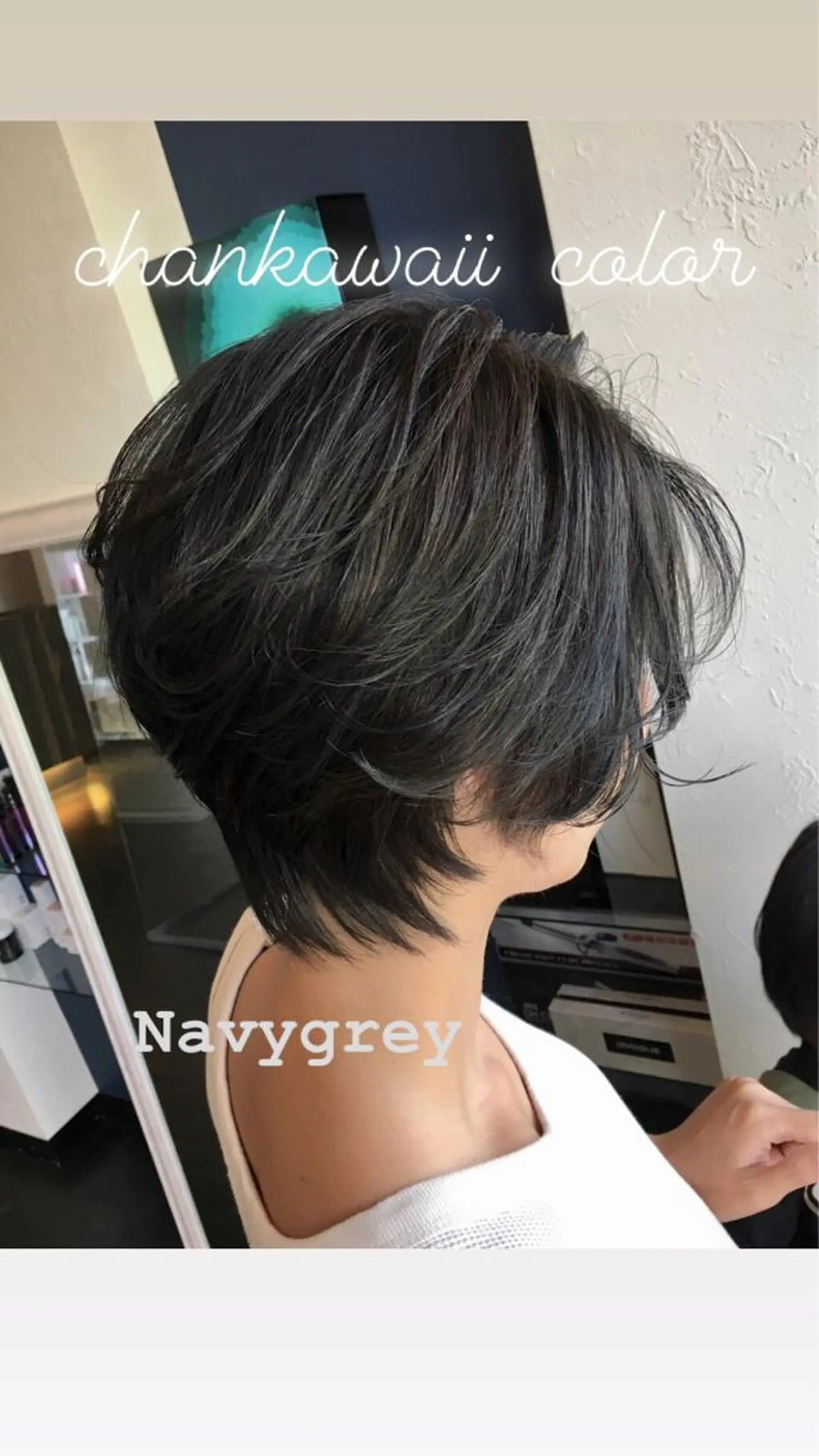 ショート カラー ネイビーカラー シェアサロンR所属・川合 勇気のヘアスタイル