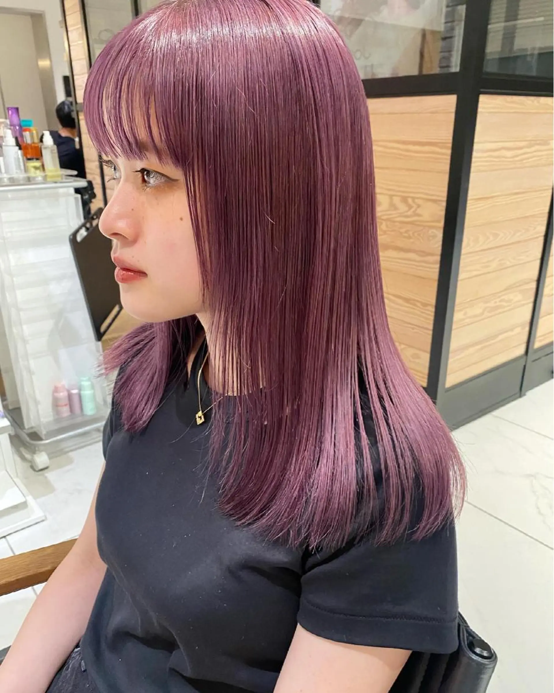 セミロング カラー ハイトーンカラー カット ヘアカラー nana🦕 ハイライトベージュのヘアスタイル