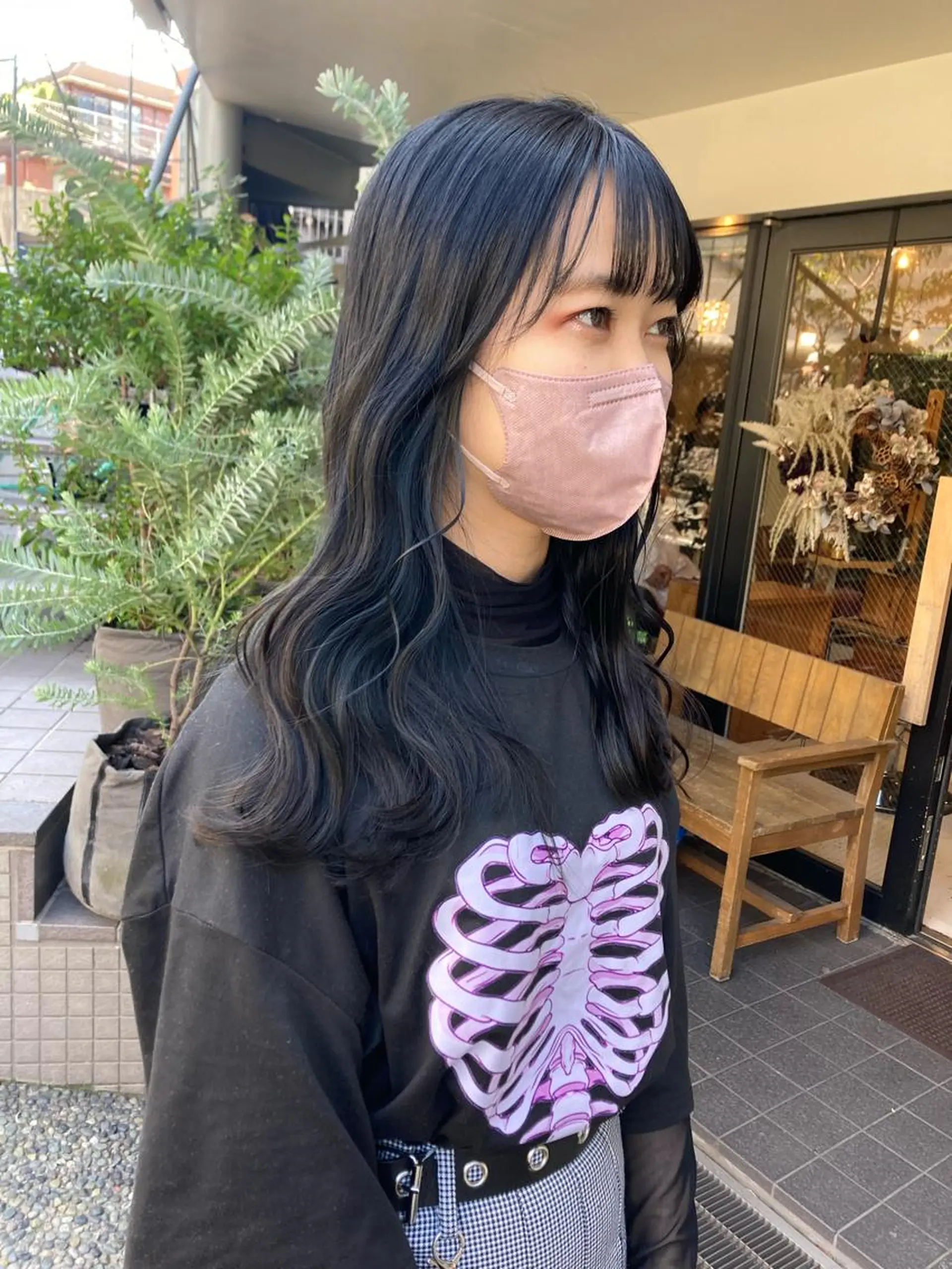 ロング ボブ ハイライト 姫カット おくれ毛 ✂︎岡根 京花✂︎のヘアスタイル