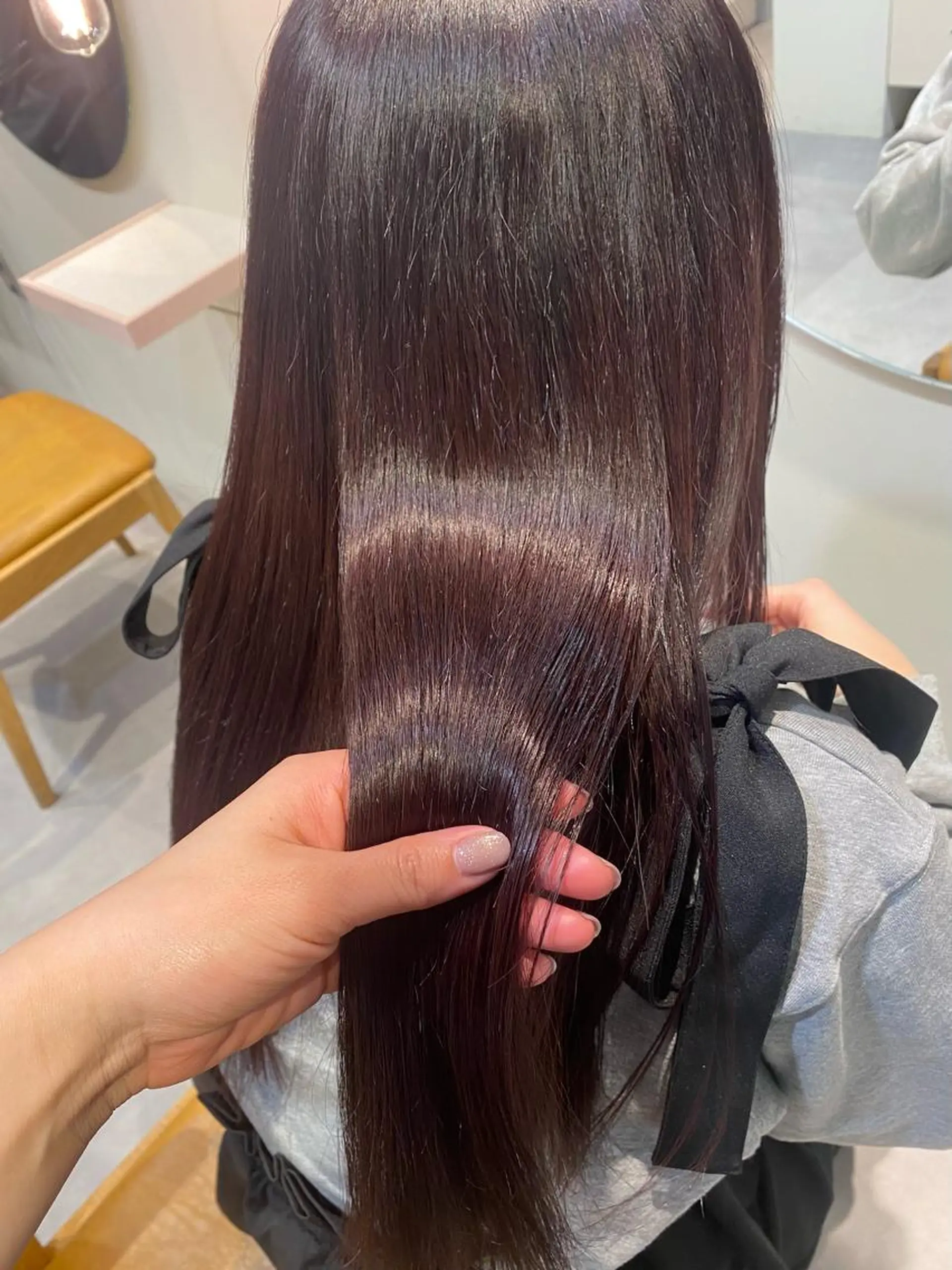 セミロング カラー ブリーチ 透明感カラー ダブルカラー ブリーチなしカラー 髪質改善 当日予約大歓迎💗 依田瑞希のヘアスタイル