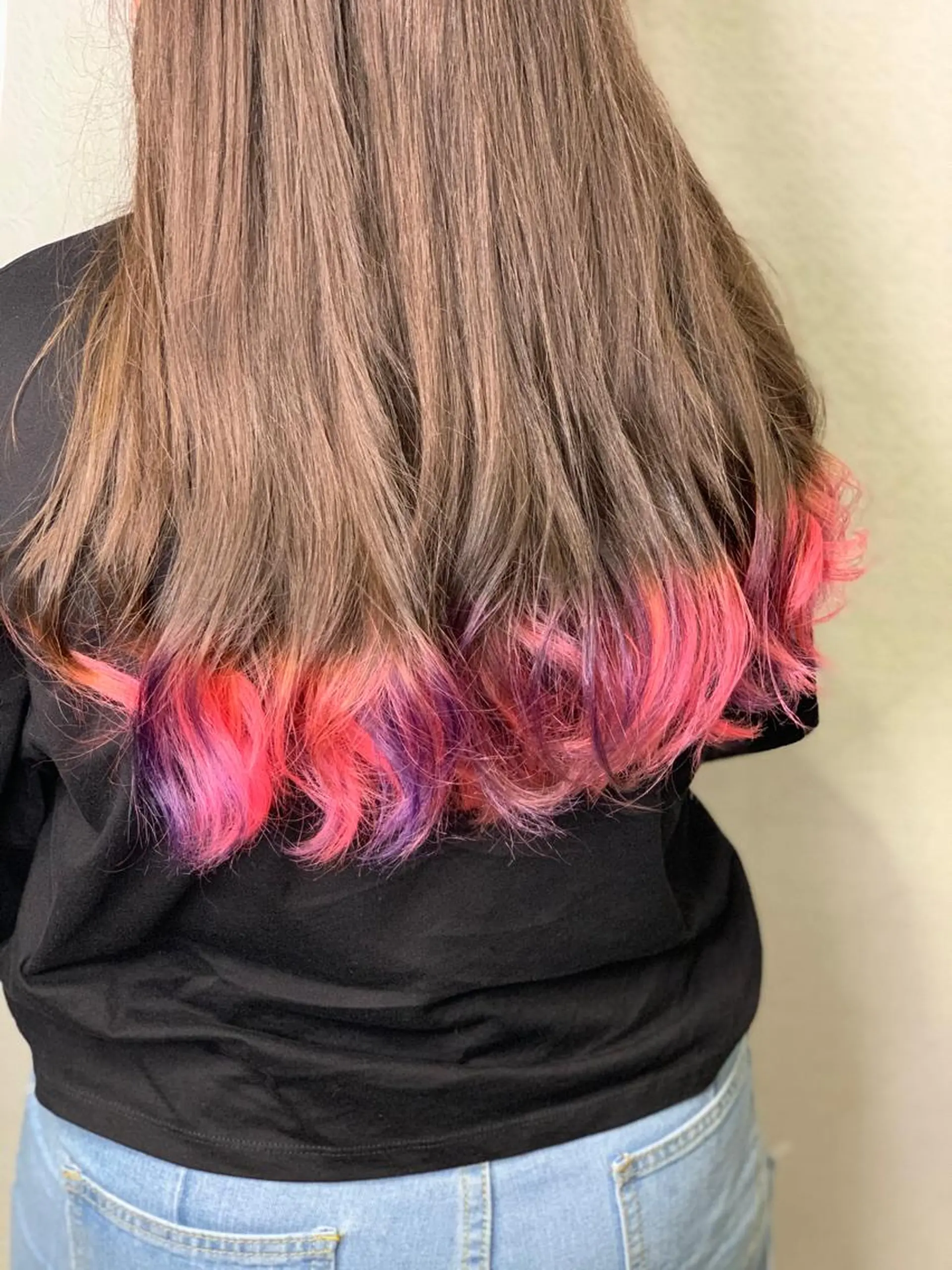 ロング カラー ヘアアレンジ ピンクカラー パープルカラー 松永 らりっさのヘアスタイル