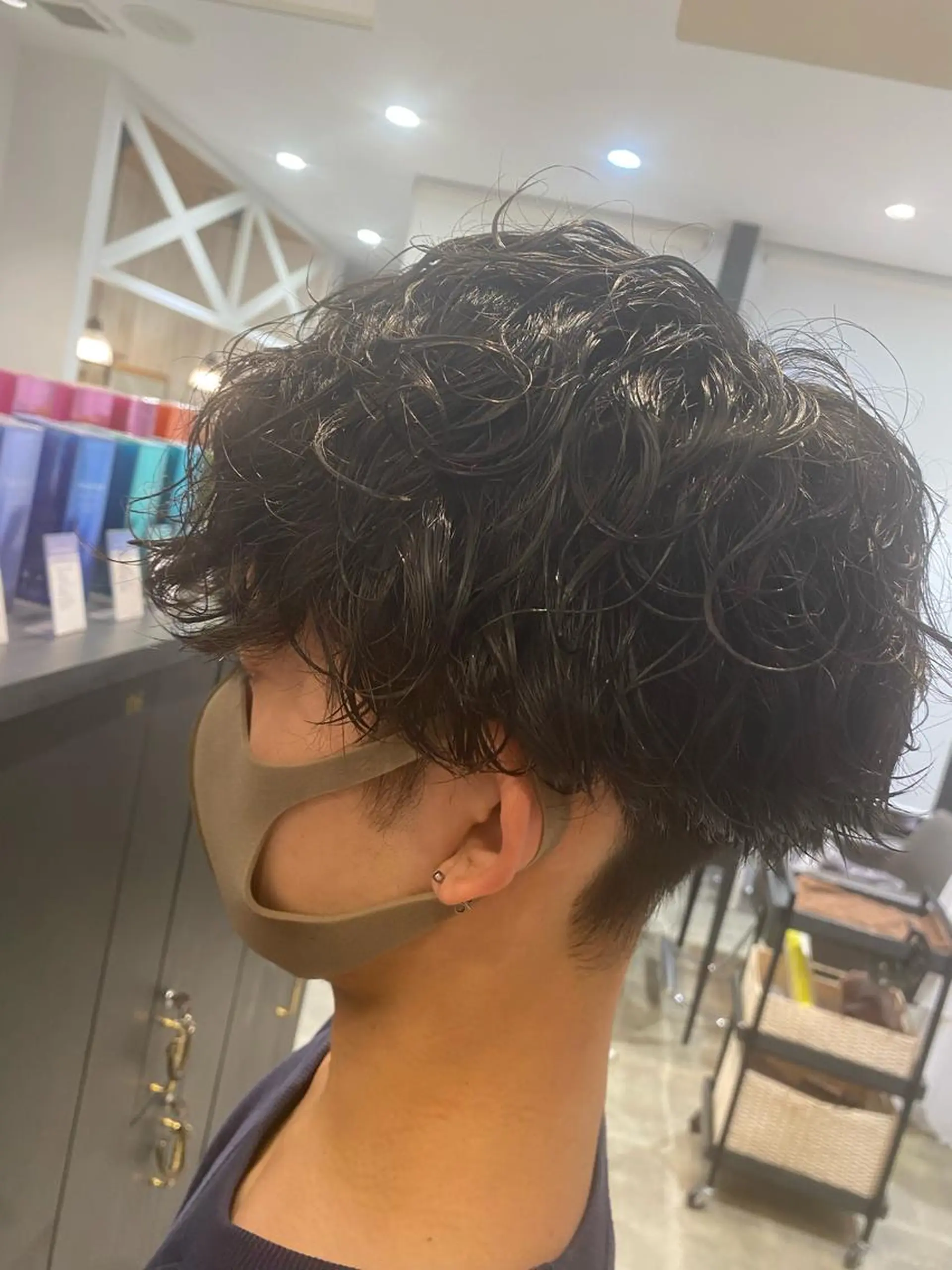 パーマ メンズ カット パーマ 柴田 枝利子のヘアスタイル