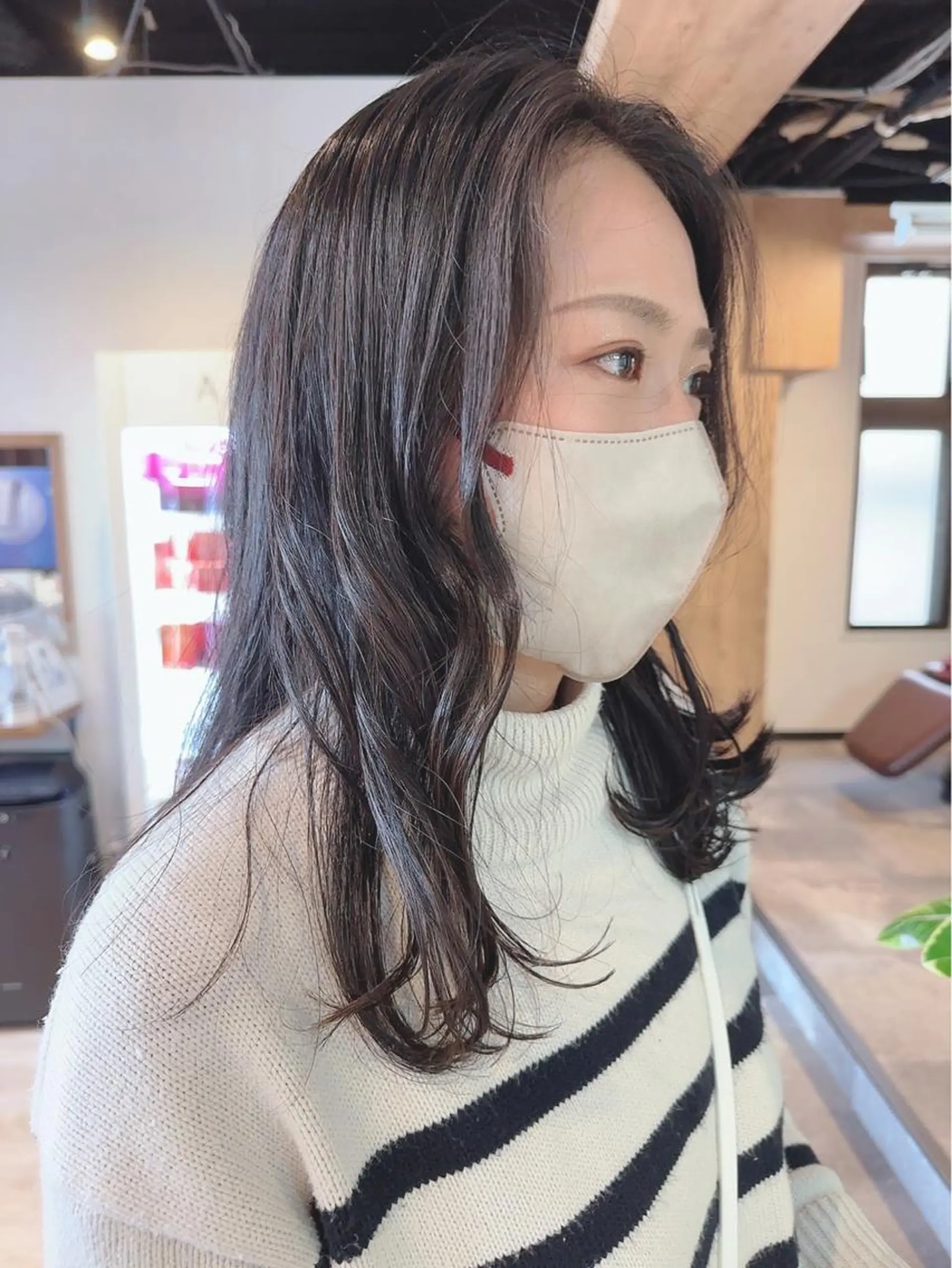 ロング カラー ヘアカラー トリートメント ヘッドスパ 髪質改善&ストレート ‪✂︎‬鈴木青樹のヘアスタイル