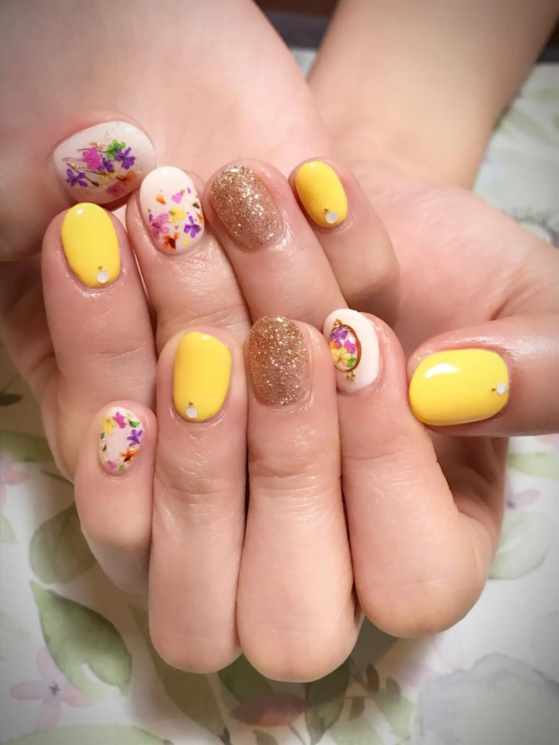 ネイル 黄色 jdn kayokoのネイルデザイン