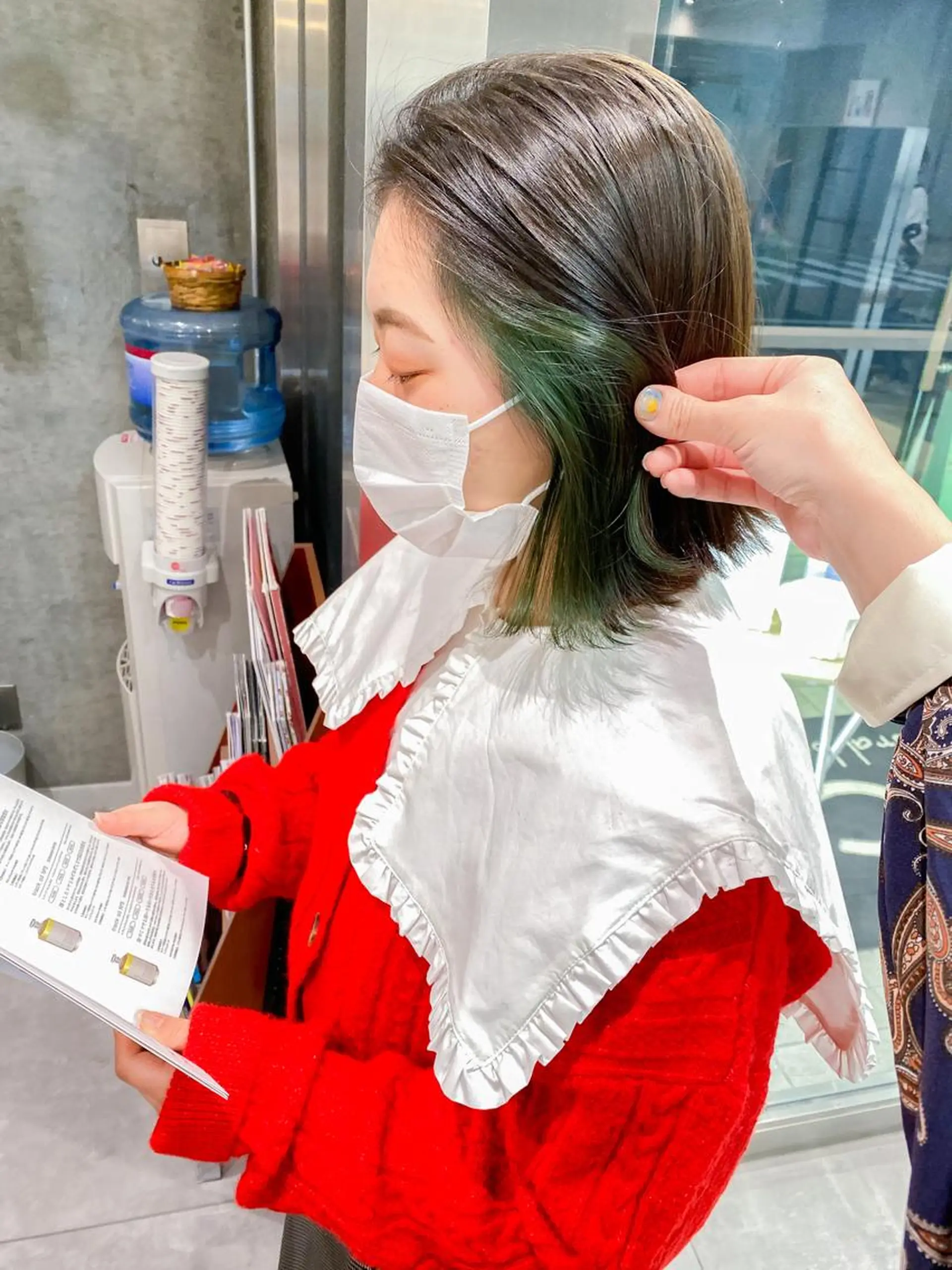 ミディアム カラー カット ヘアカラー トリートメント 韓国風デザイン 💐MIZUKI💐のヘアスタイル