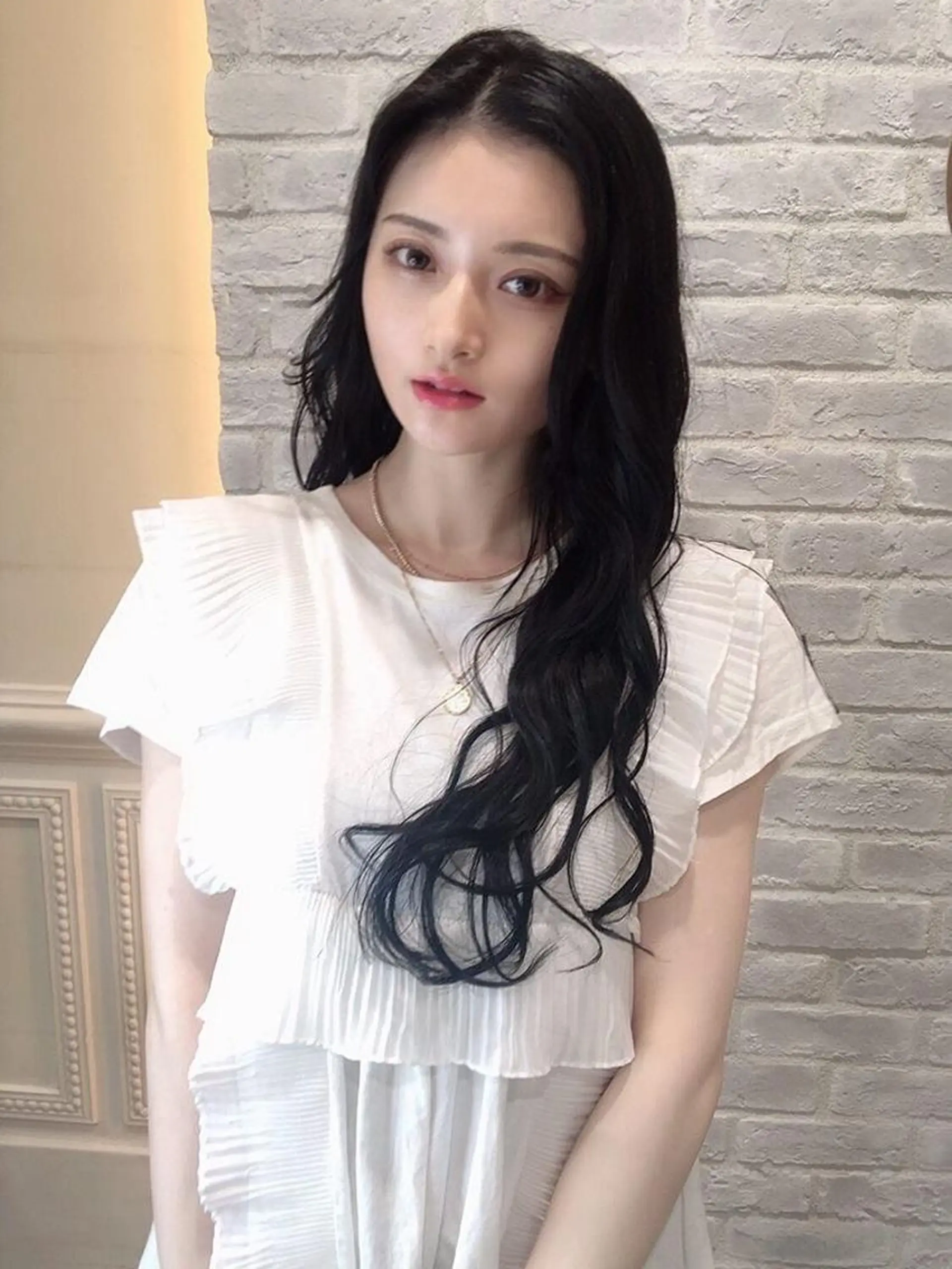 ロング カラー ブルーカラー ネイビーカラー カット 韓国/色気/レイヤー /avance天王寺のヘアスタイル