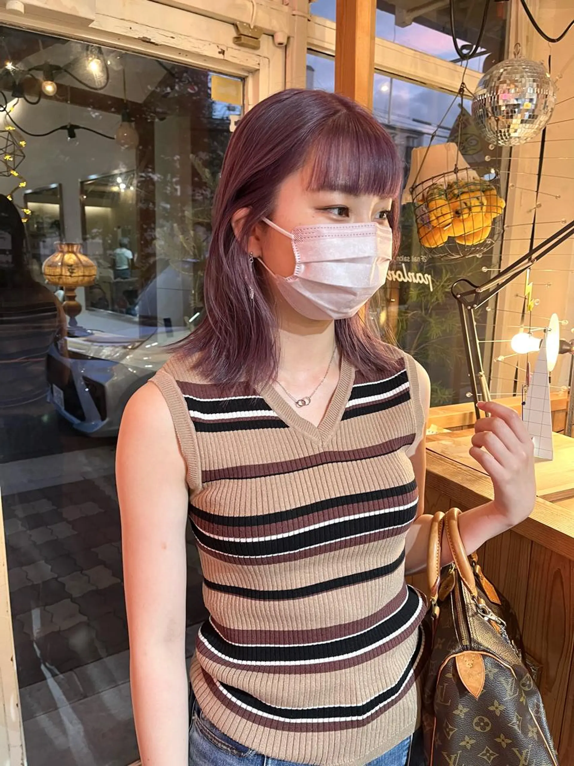 ミディアム カラー カット ヘアカラー トリートメント iru所属・mi kiのヘアスタイル