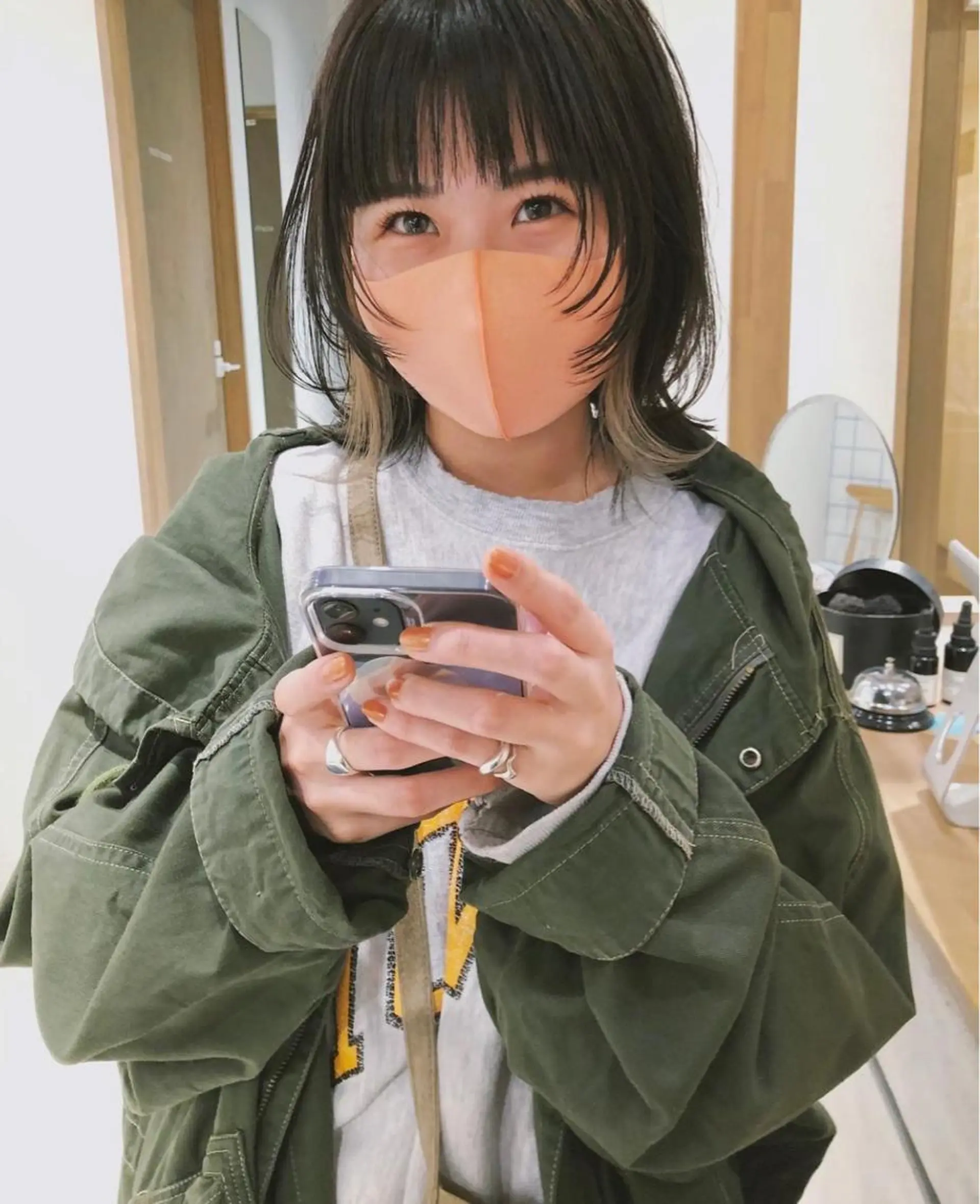 ミディアム カラー ヘアアレンジ カット トリートメント ヘッドスパ ヘアセット ボブ/プツボブ tsumuguのヘアスタイル