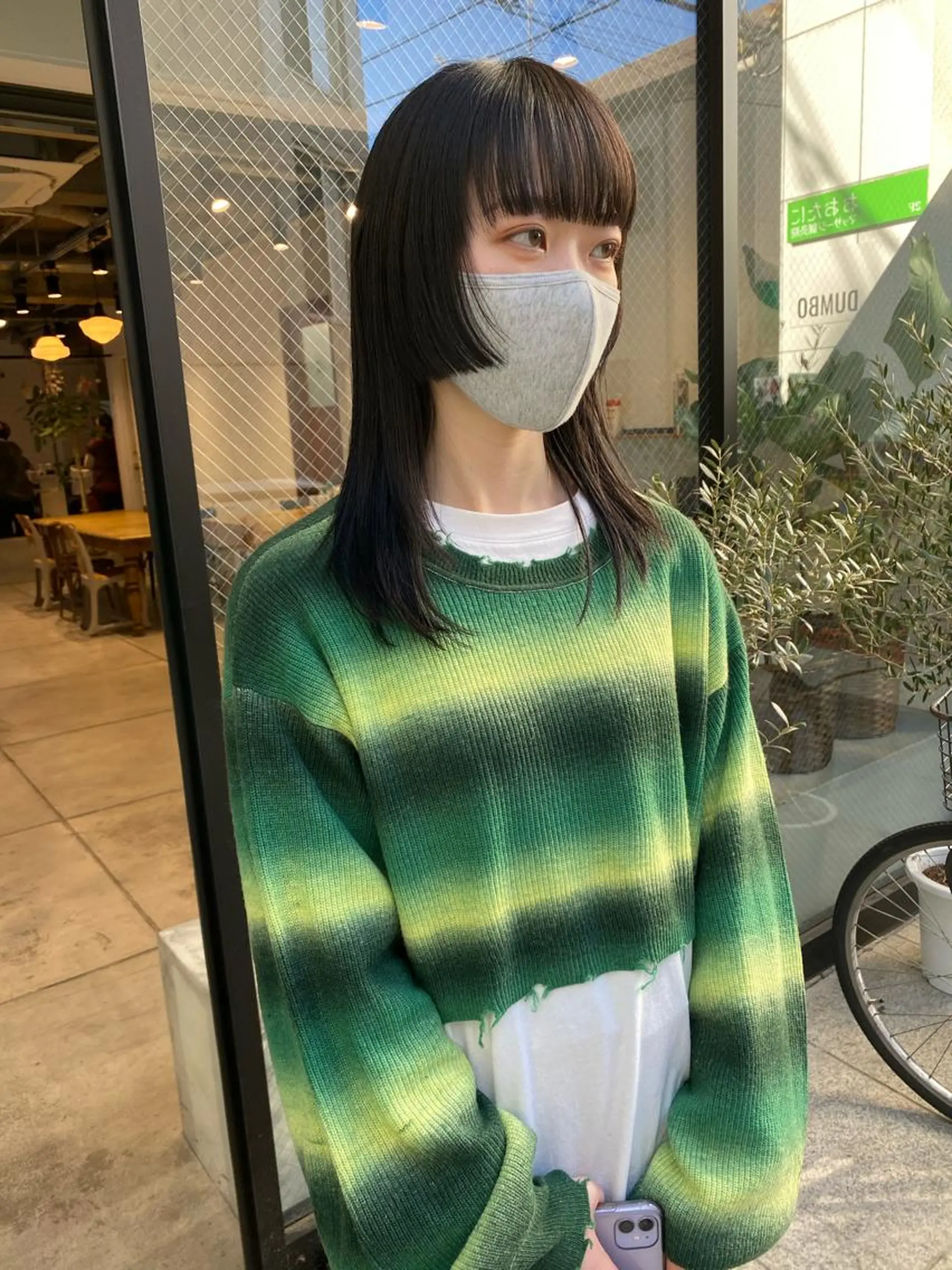 セミロング カラー パーマ ヘアアレンジ パーマスタイル🔅 sayacaのヘアスタイル