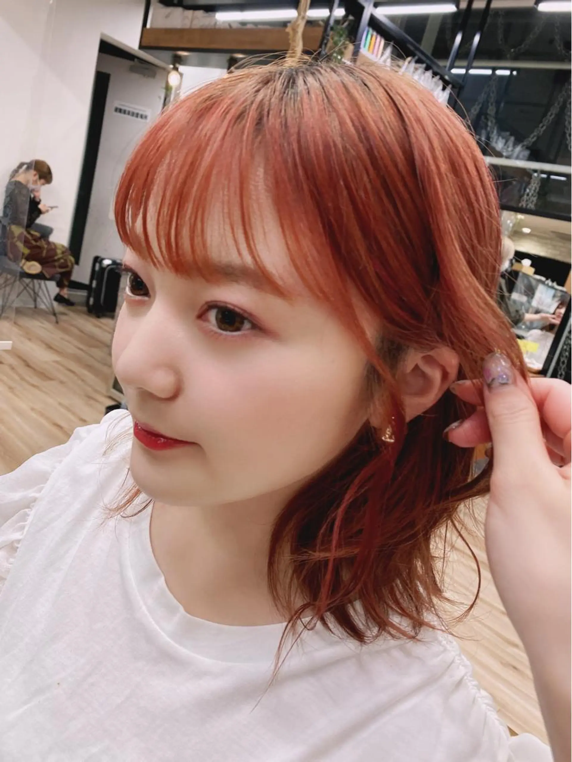 ミディアム カラー パーマ Riposo.所属・✨似合わせカラー✨ 奈須晴香のヘアスタイル