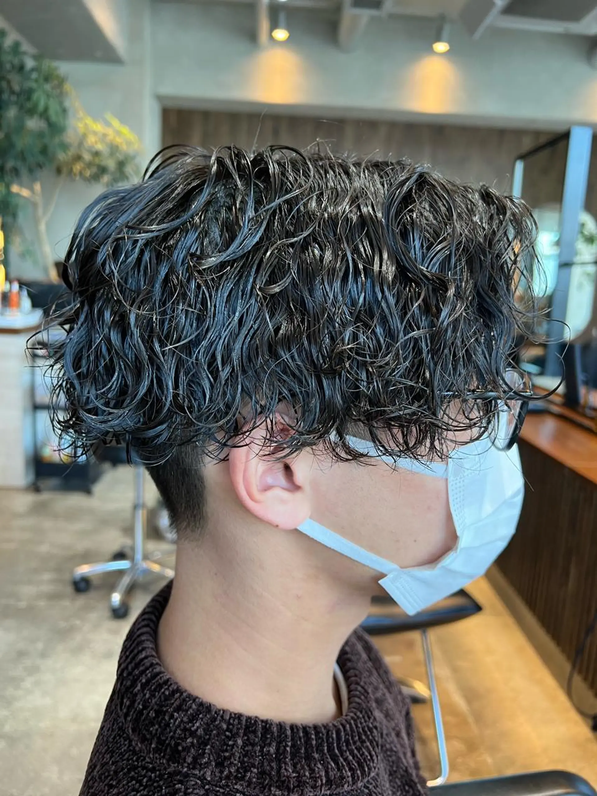 ショート パーマ メンズ カット パーマ トリートメント 波巻きスパイラルパー マ/シャドウパーマ駿のヘアスタイル