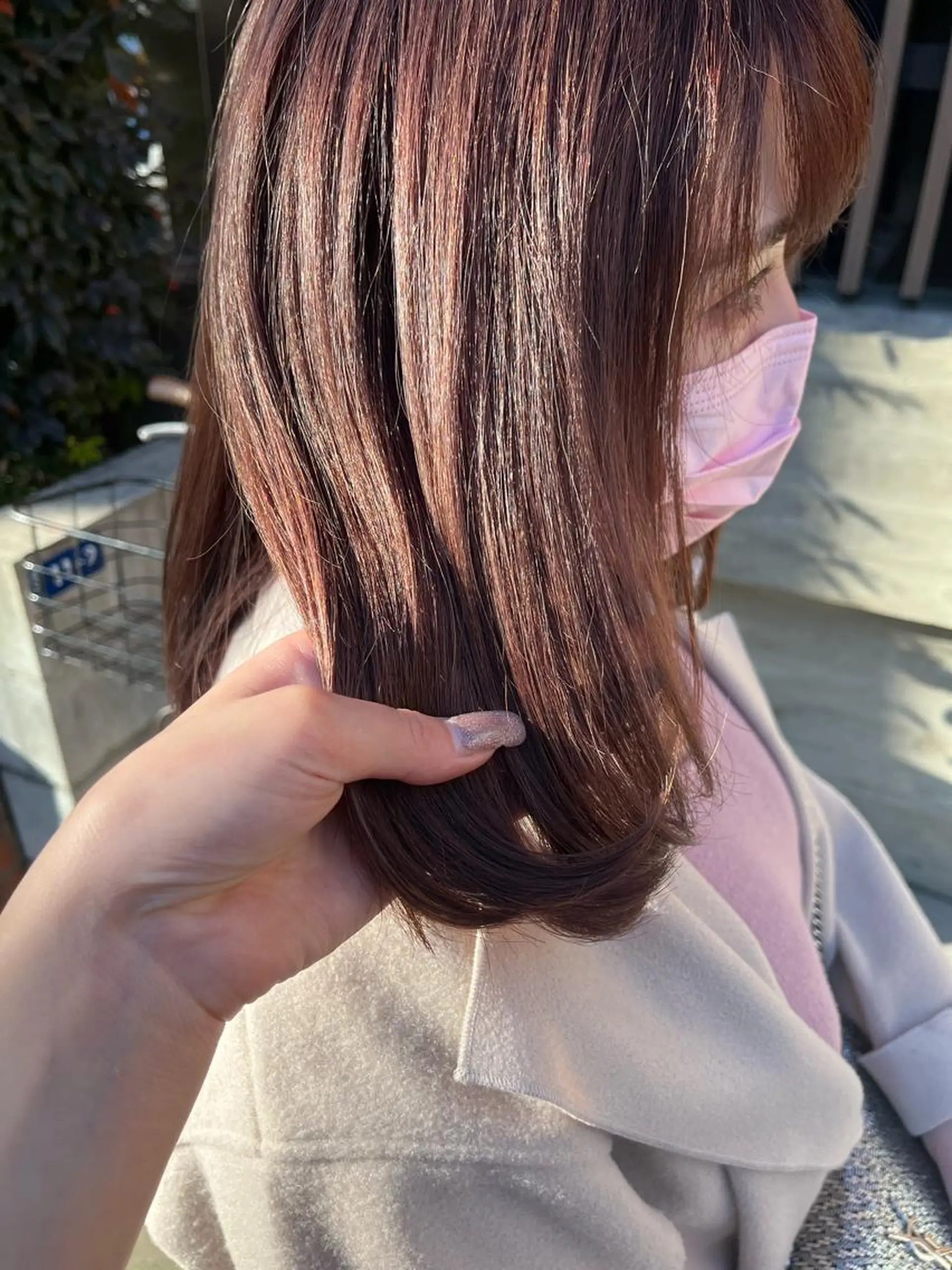 ミディアム カラー ヘアアレンジ 髪質改善/縮毛矯正 艶カラー/珠聡のヘアスタイル