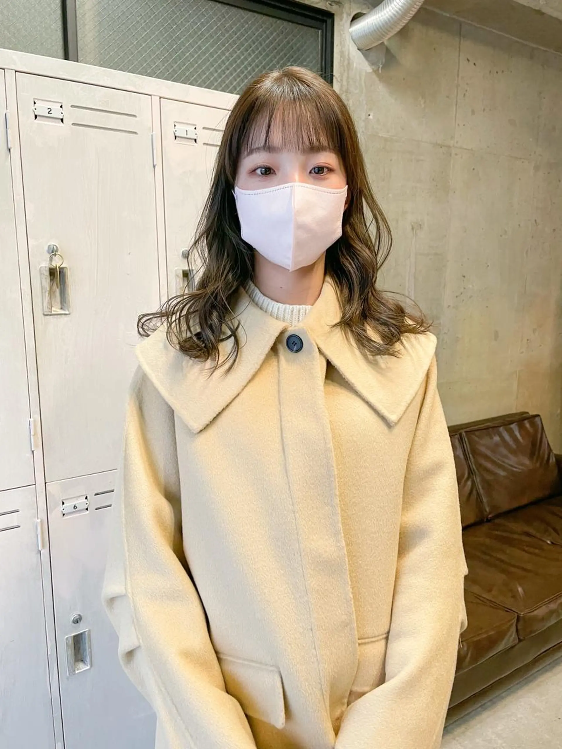 セミロング パーマ パーマ/レイヤー 岩山丈一郎のヘアスタイル