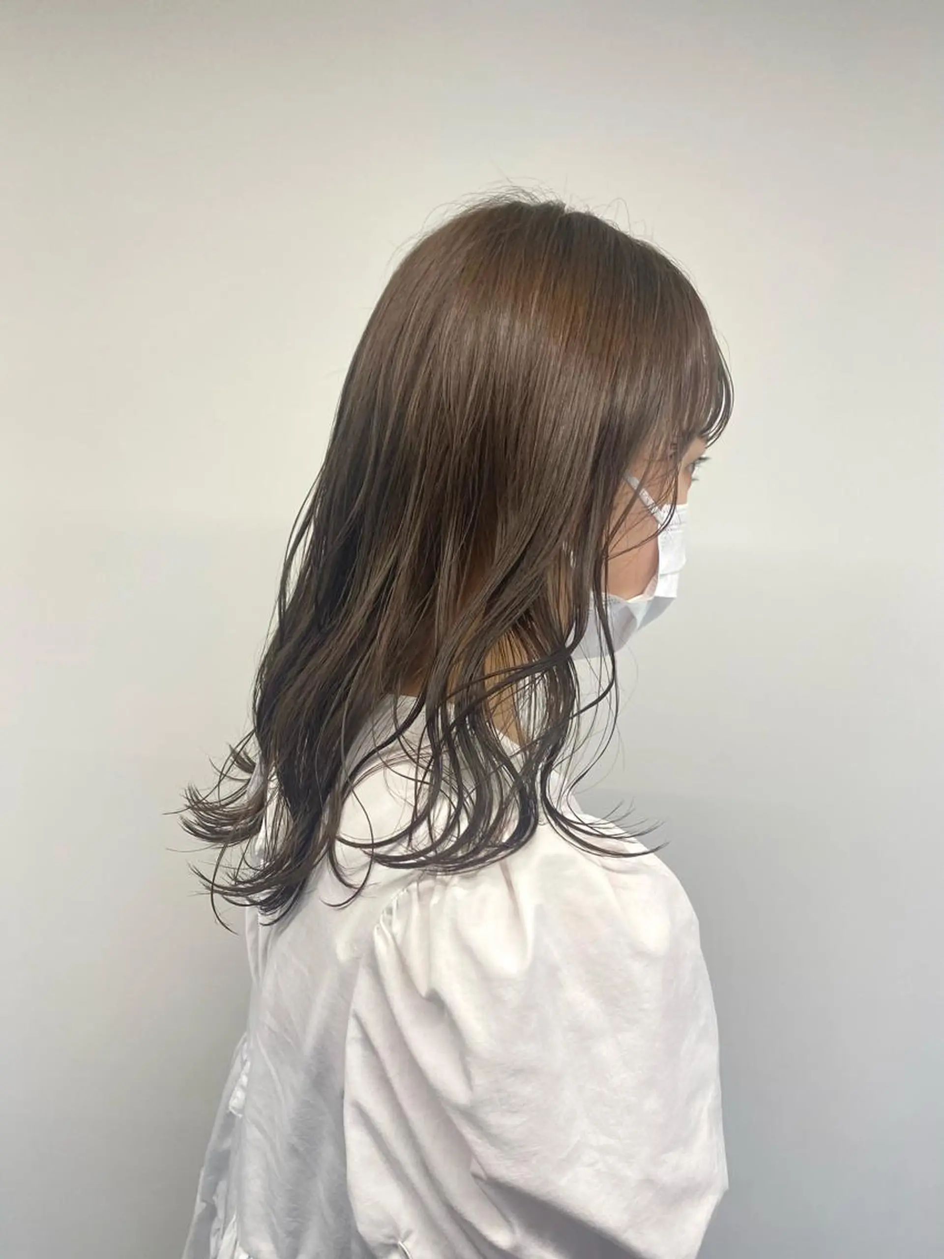 セミロング カラー ヘアアレンジ グレージュ ヘアカラー ボブ /ニュアンス/ satomi🧸💖のヘアスタイル