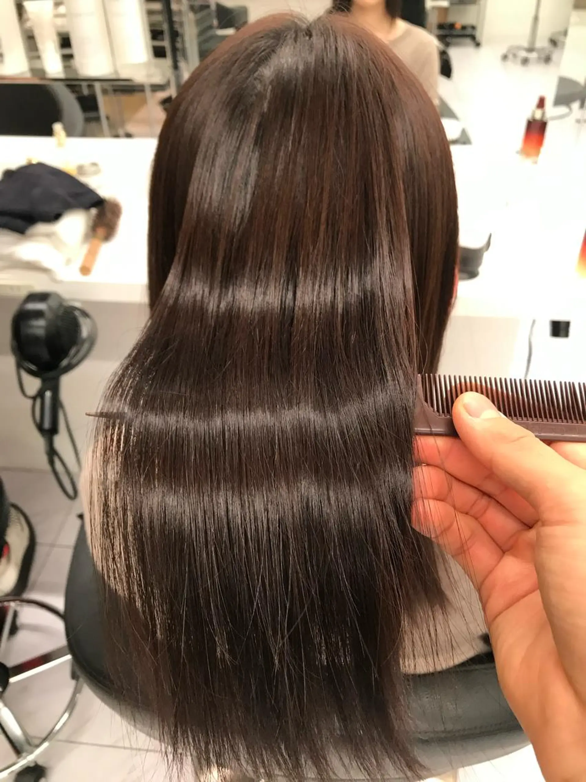 ミディアム カラー トリートメント ブリーチ縮毛矯正 ／髪質改善／KEIのヘアスタイル