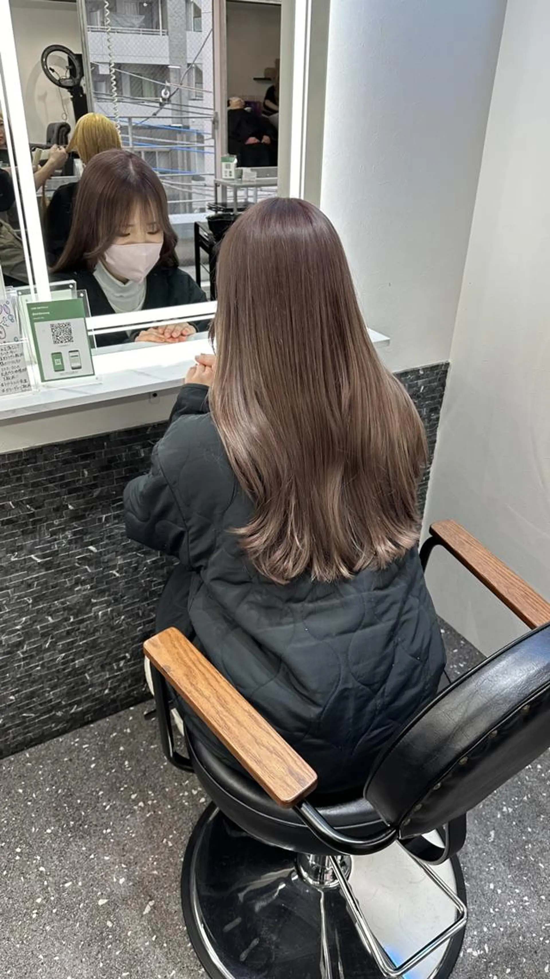 ロング カット ヘアカラー トリートメント 韓国風レイヤー🗝要 暗透カラー📓吉祥寺のヘアスタイル