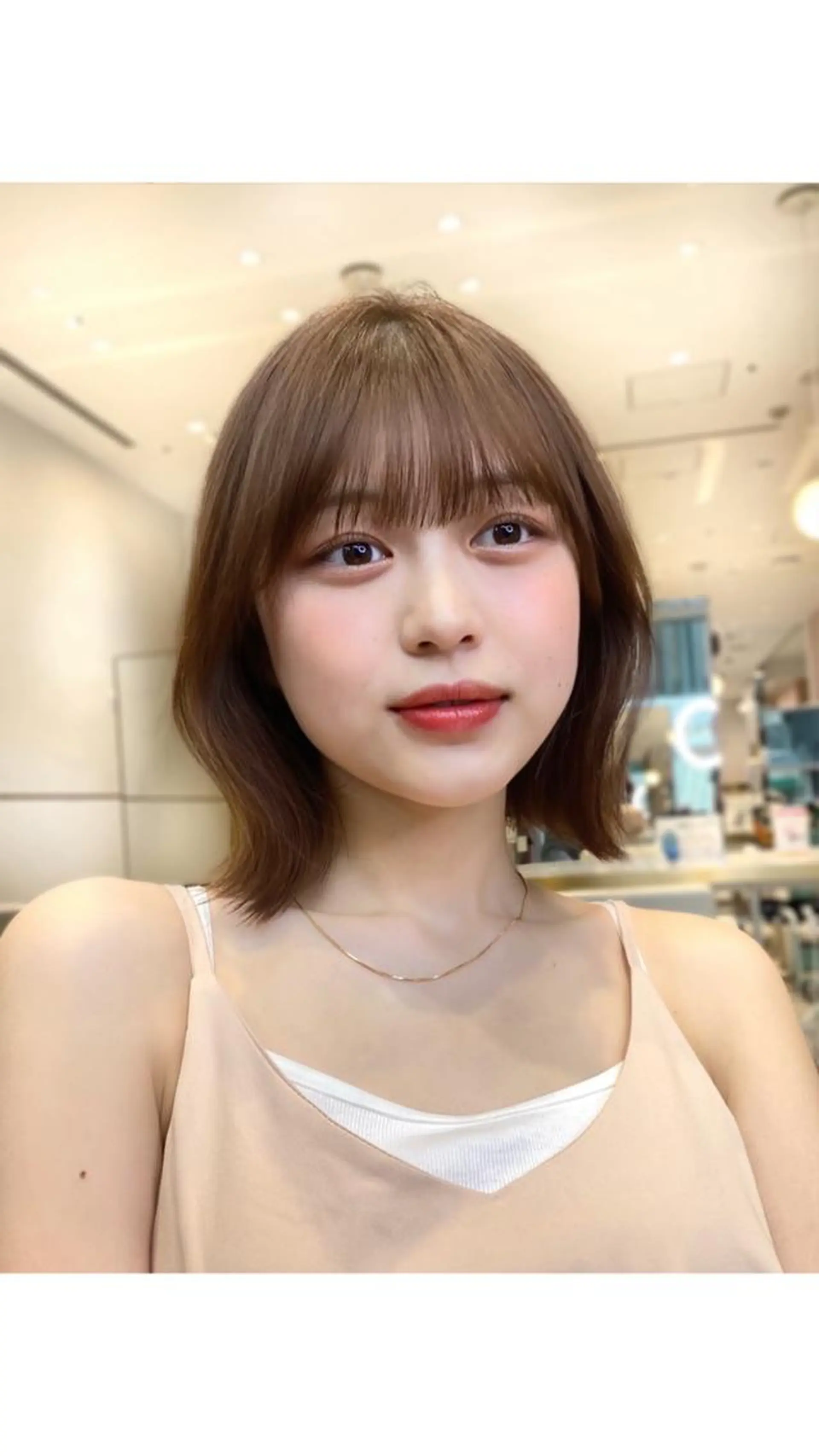 ミディアム カラー パーマ ヘアアレンジ カット ヘアカラー トリートメント ヘアセット 小野寺瑞希 /最小顔カットのヘアスタイル