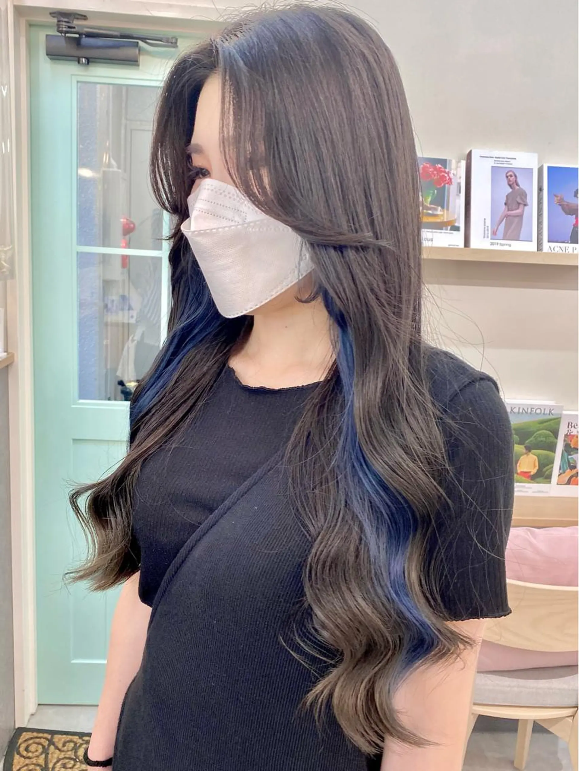 ロング カラー ブルーカラー カット ヘアカラー トリートメント ヘアセット 💘カラー特化美容師 尾崎拓己のヘアスタイル