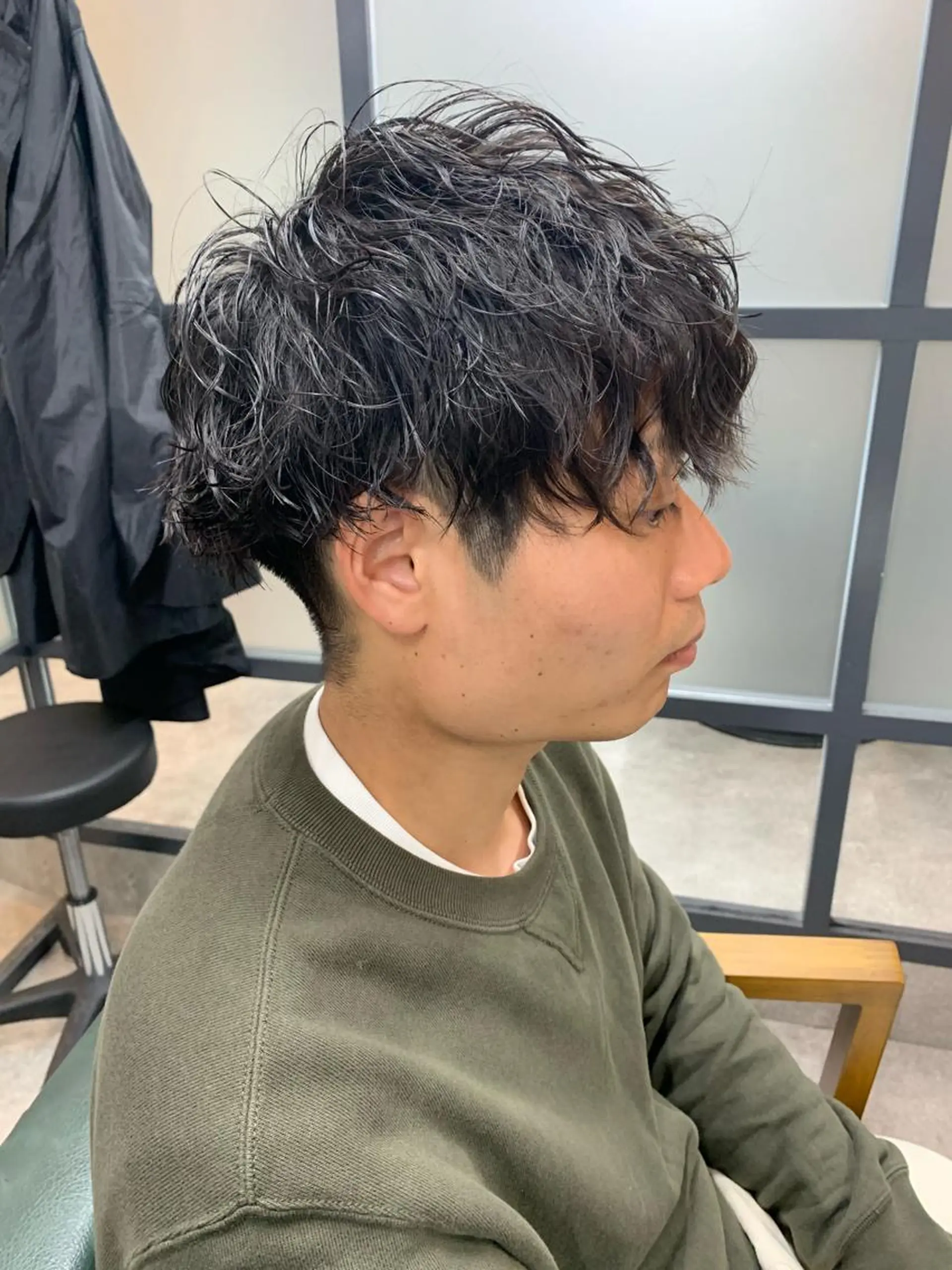 ショート パーマ メンズ カット パーマ 【S.BROOM】 店長　西川徹のヘアスタイル