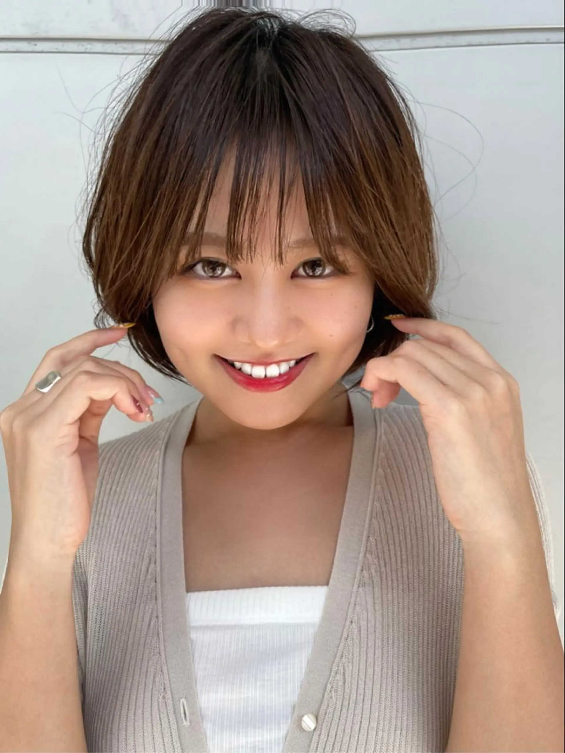 ショート カラー カット ヘアカラー 【韓国　レイヤー 髪質改善✨】かずのヘアスタイル