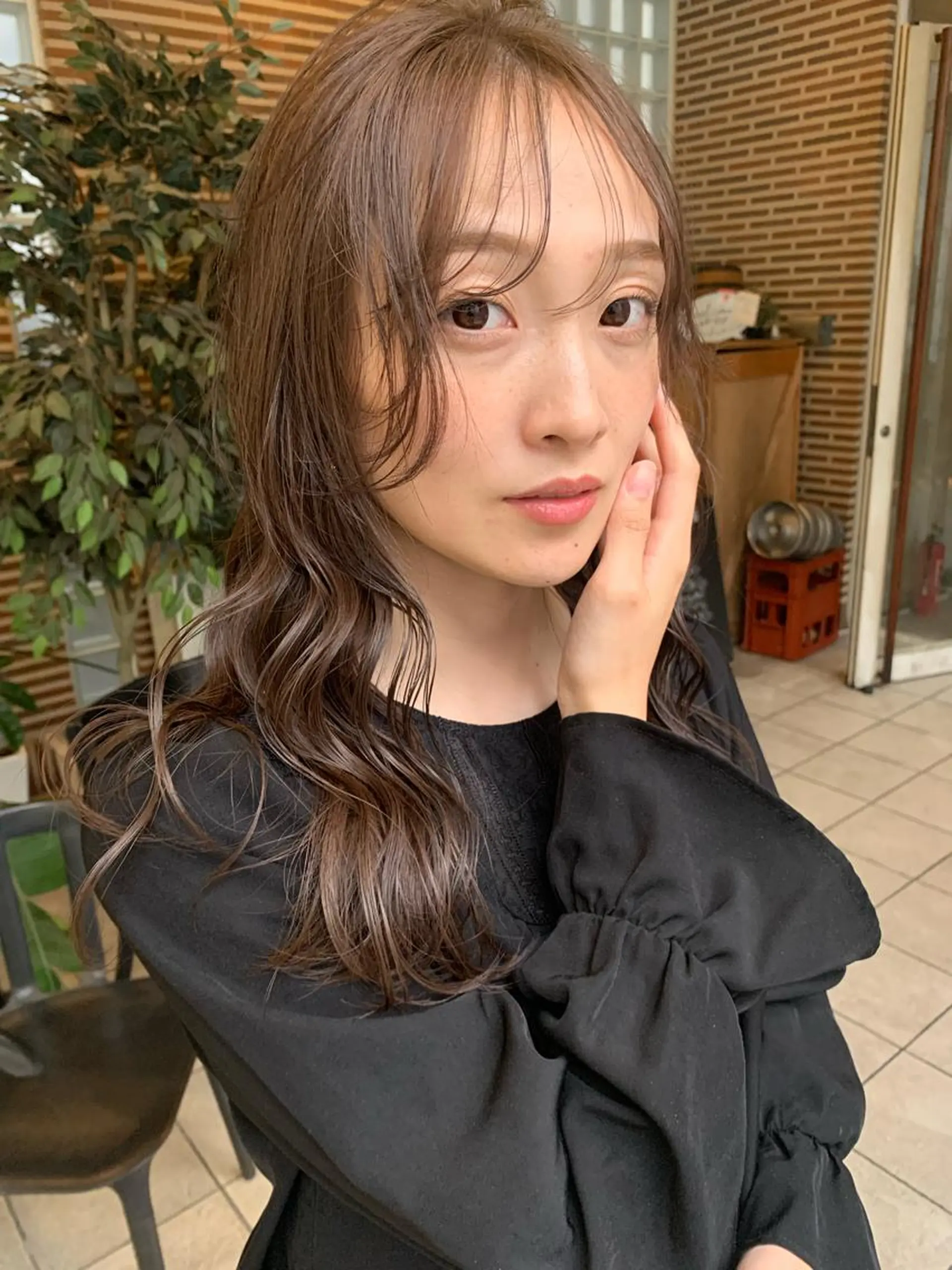 ロング カラー ベージュカラー ピンクカラー 小森 祐希のヘアスタイル