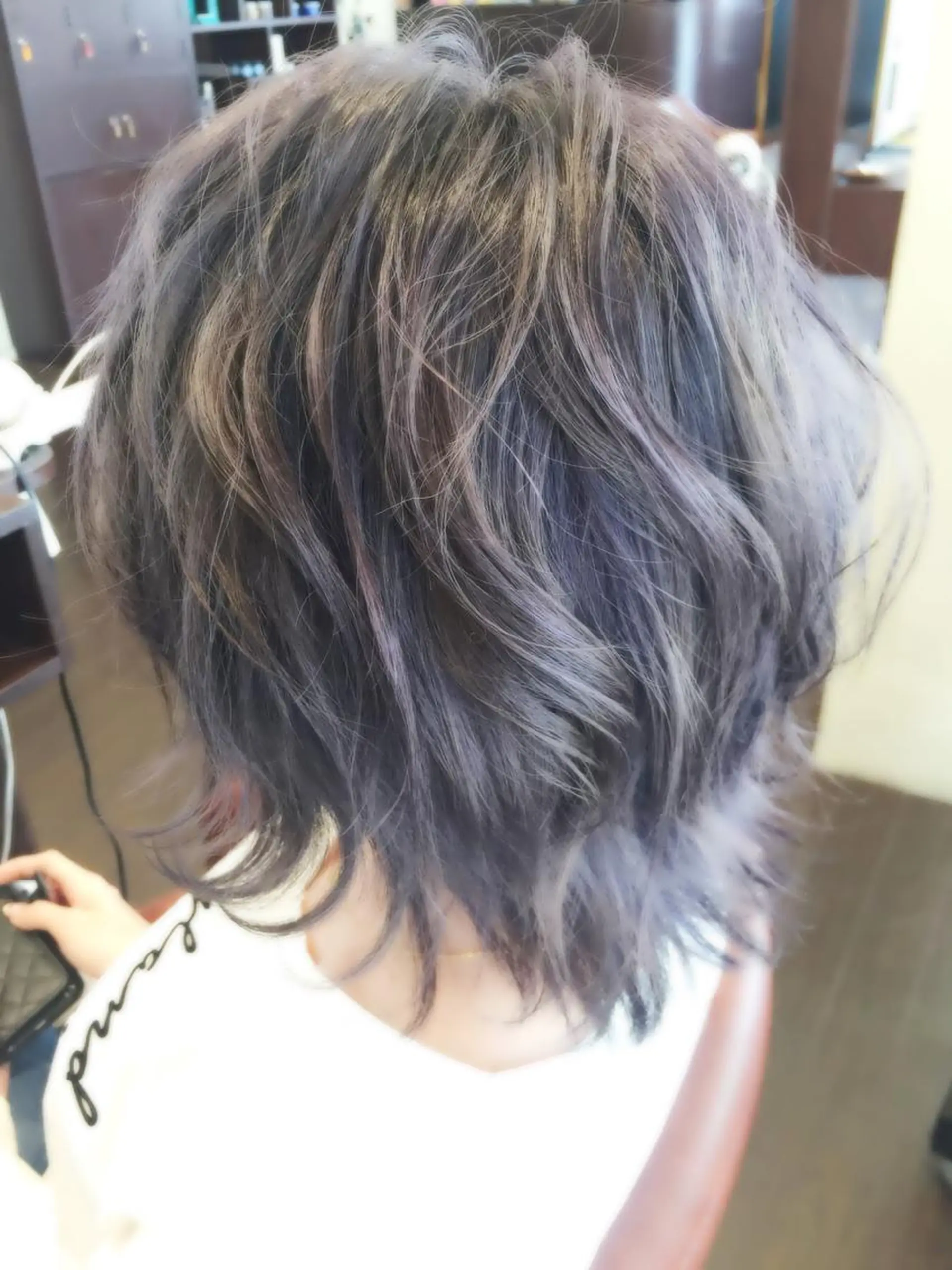 ミディアム カラー アッシュ ラベンダーカラー ラベンダーアッシュ ヘアカラー 代表　YUKI ☆のヘアスタイル