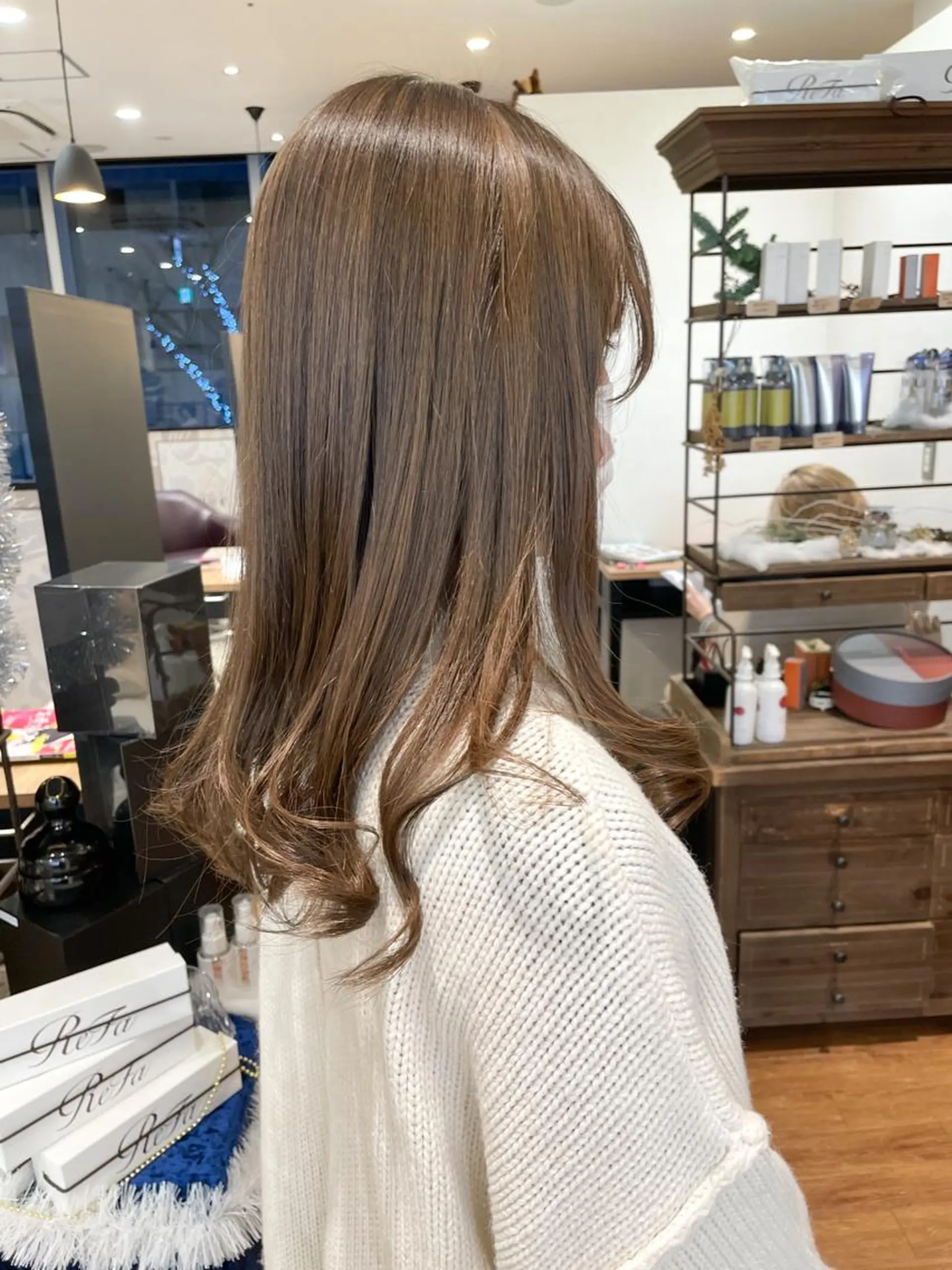 ロング カラー グレージュ カット ヘアカラー トリートメント 髪質改善/ブリーチ 田代 龍我のヘアスタイル