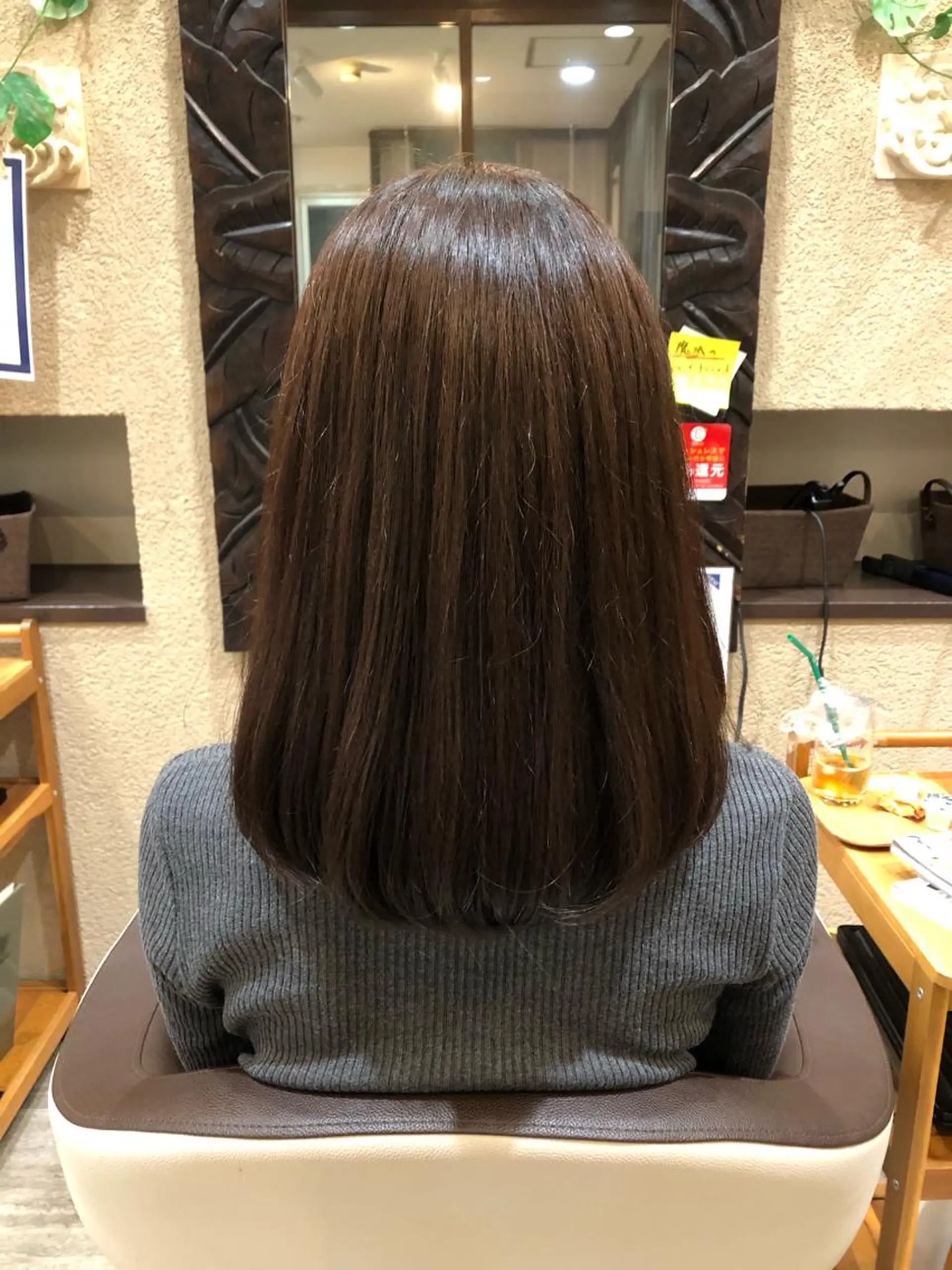 ミディアム カラー カット ヘアカラー 森田 真由のヘアスタイル