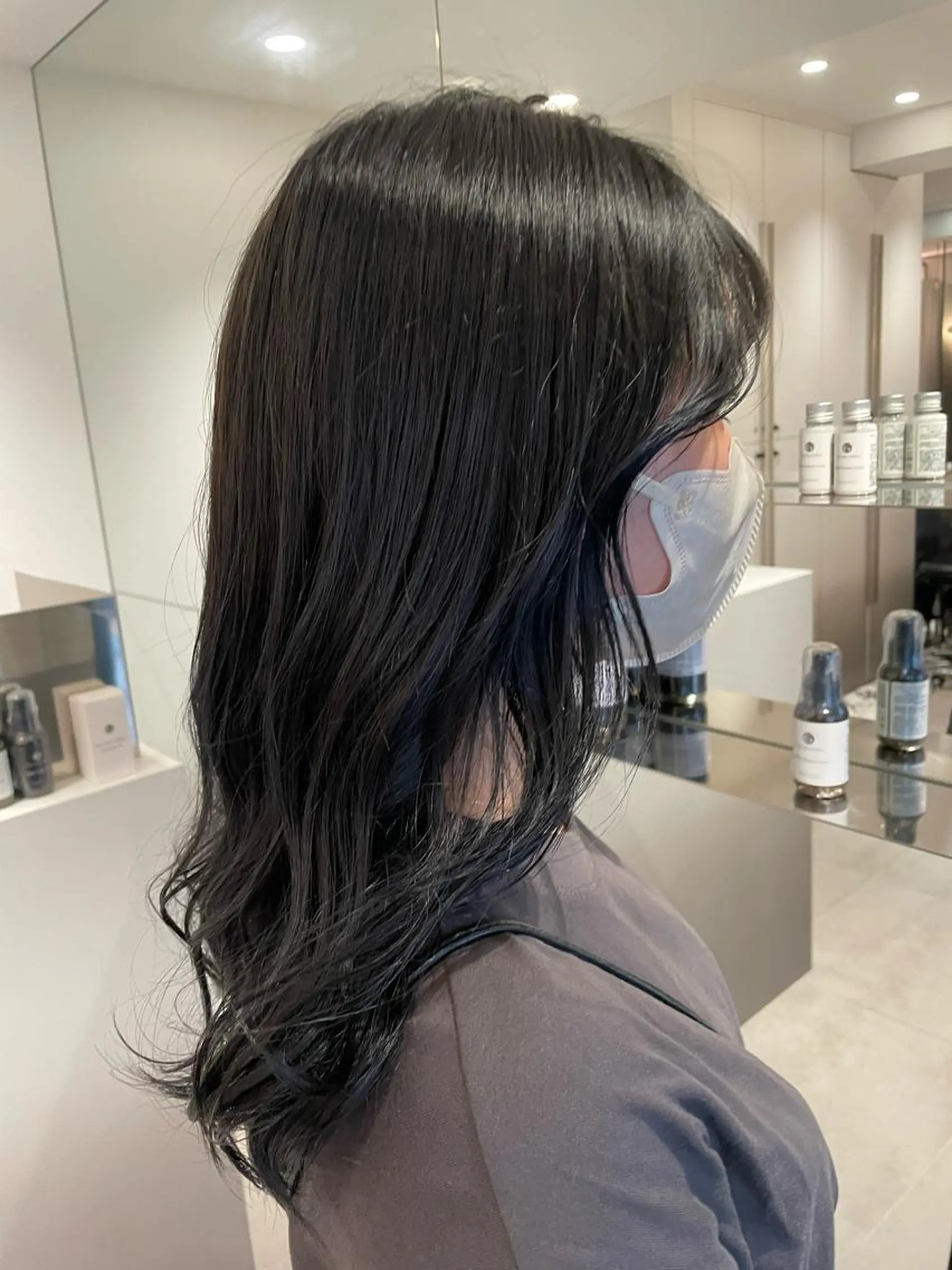 セミロング カラー 🪞透け感hair 🪞honokaのヘアスタイル