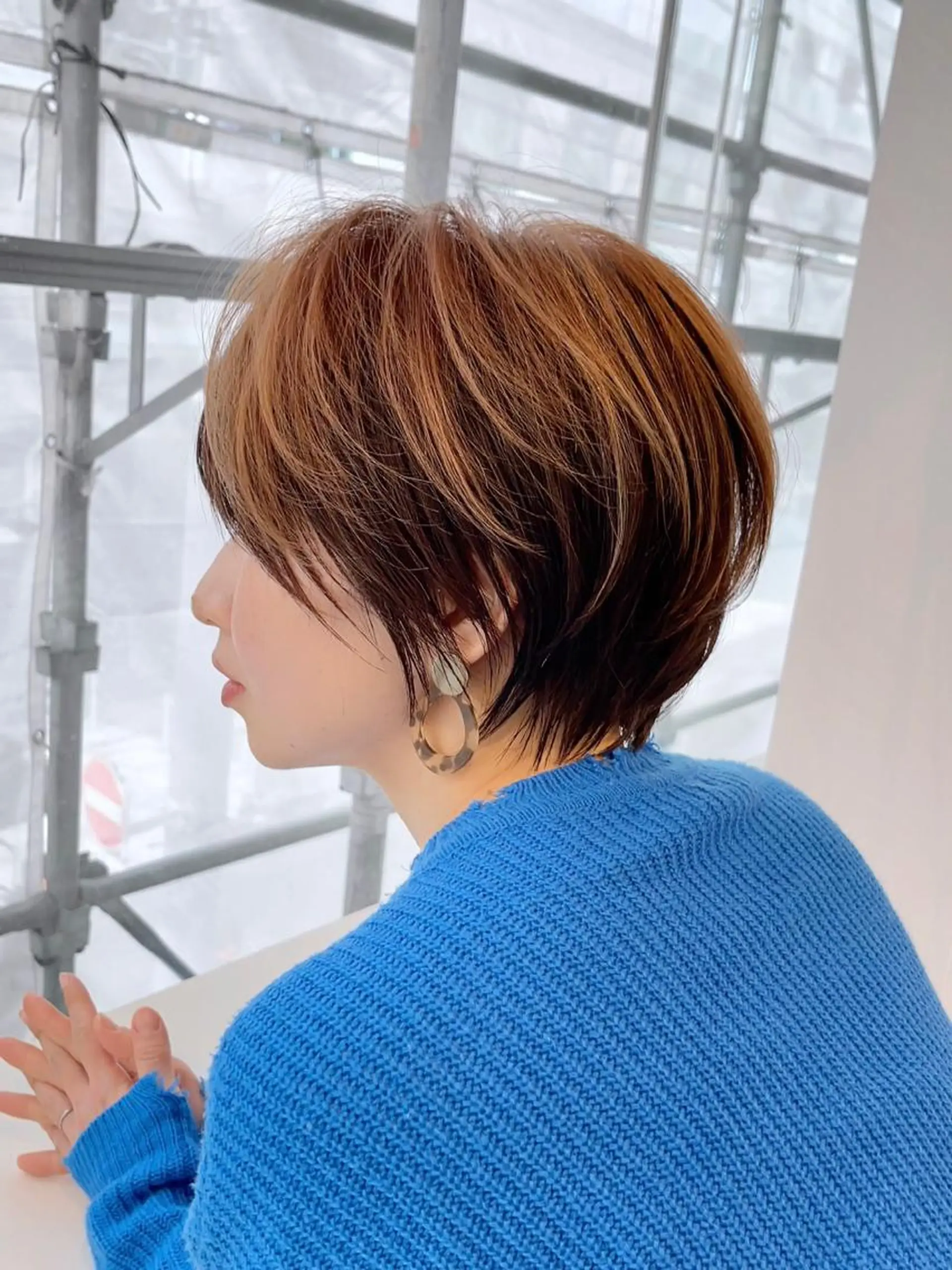 ショート 韓国風レイヤー ショート/犬塚 優介のヘアスタイル