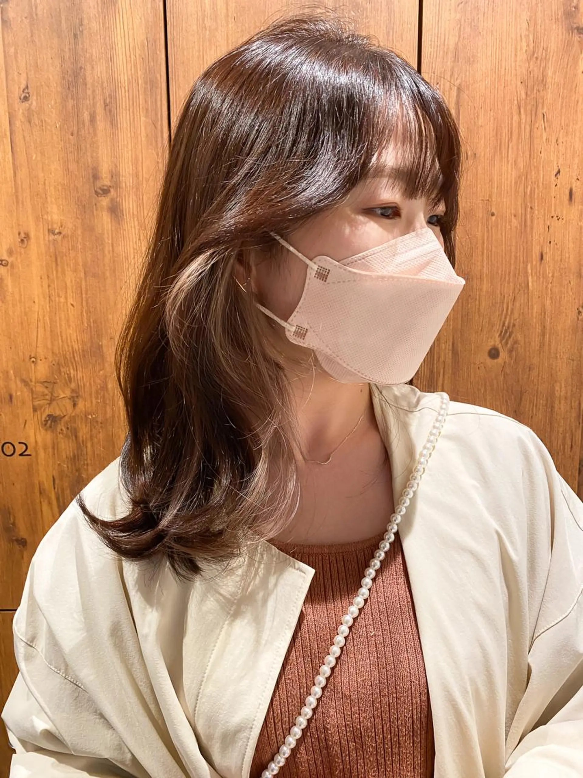 ミディアム カラー ベージュカラー ブリーチ ✨ハッシュカット✨ ユウキ✨のヘアスタイル
