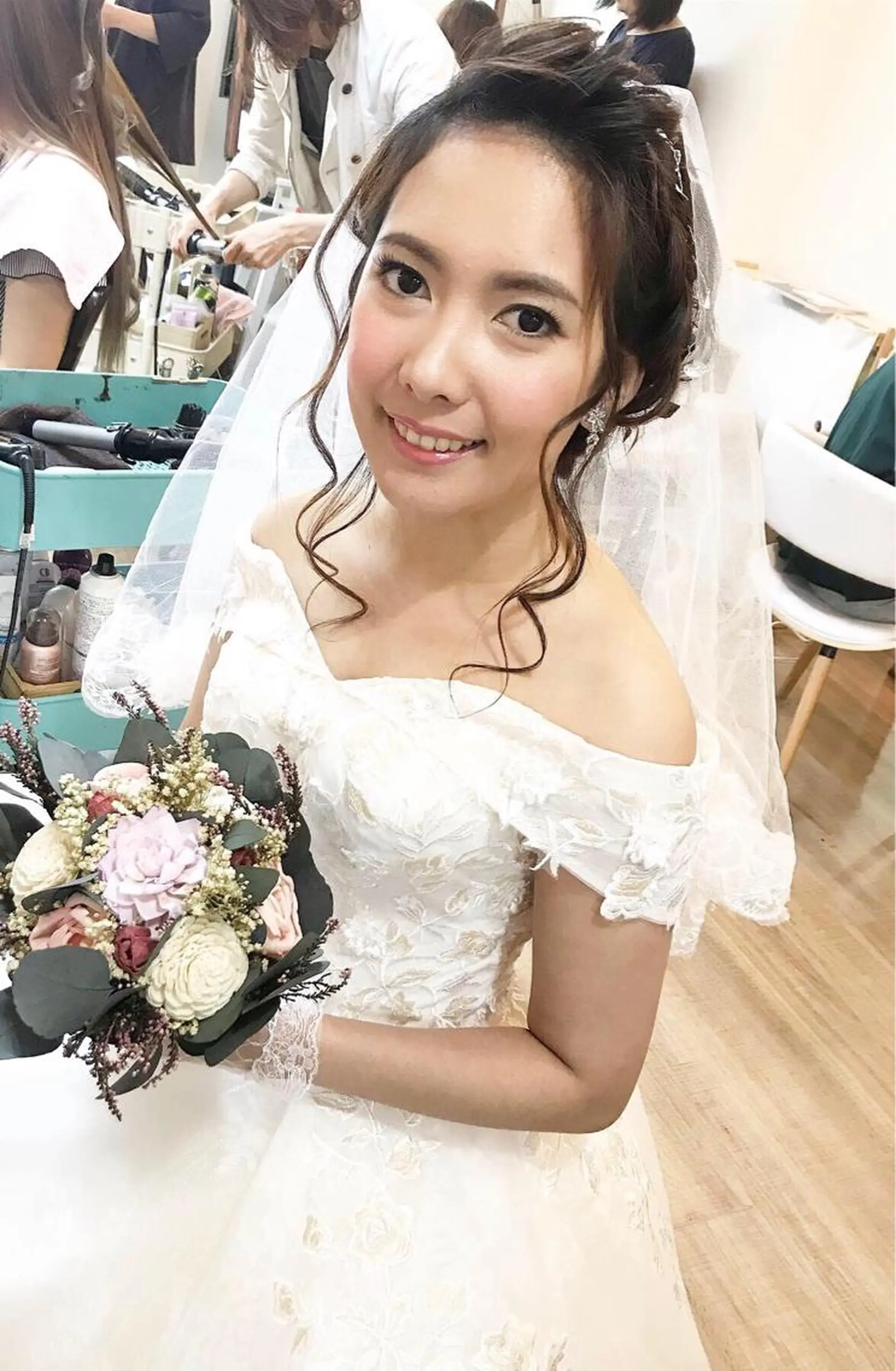 ロング カラー ヘアアレンジ キッズ 結婚式・ブライダル ヘアメ/着付け 清水玲歌のヘアスタイル