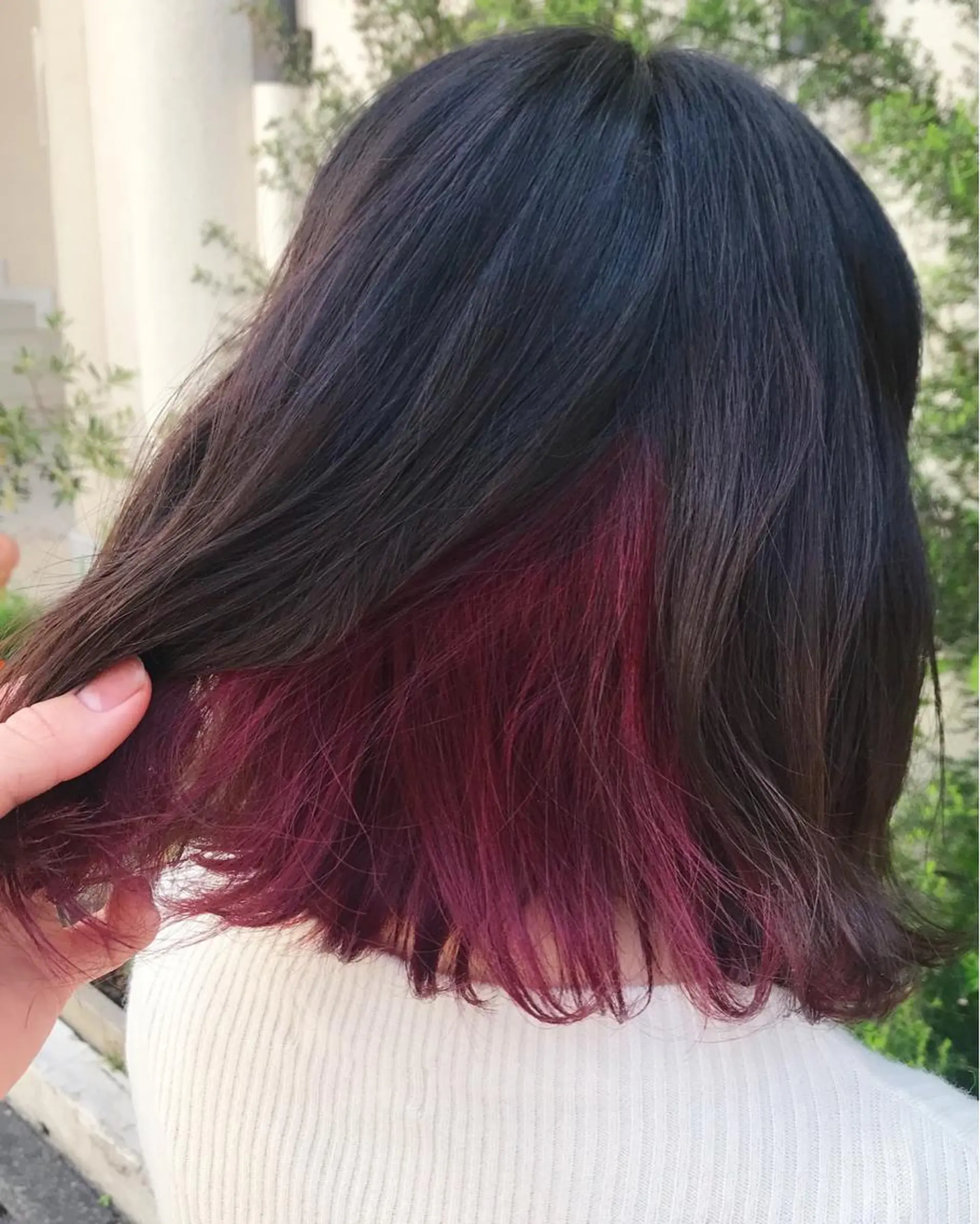 ミディアム カラー カシス デザインカラー インナーカラー ピンクカラー 透明感カラーが 得意です！NAOKIのヘアスタイル