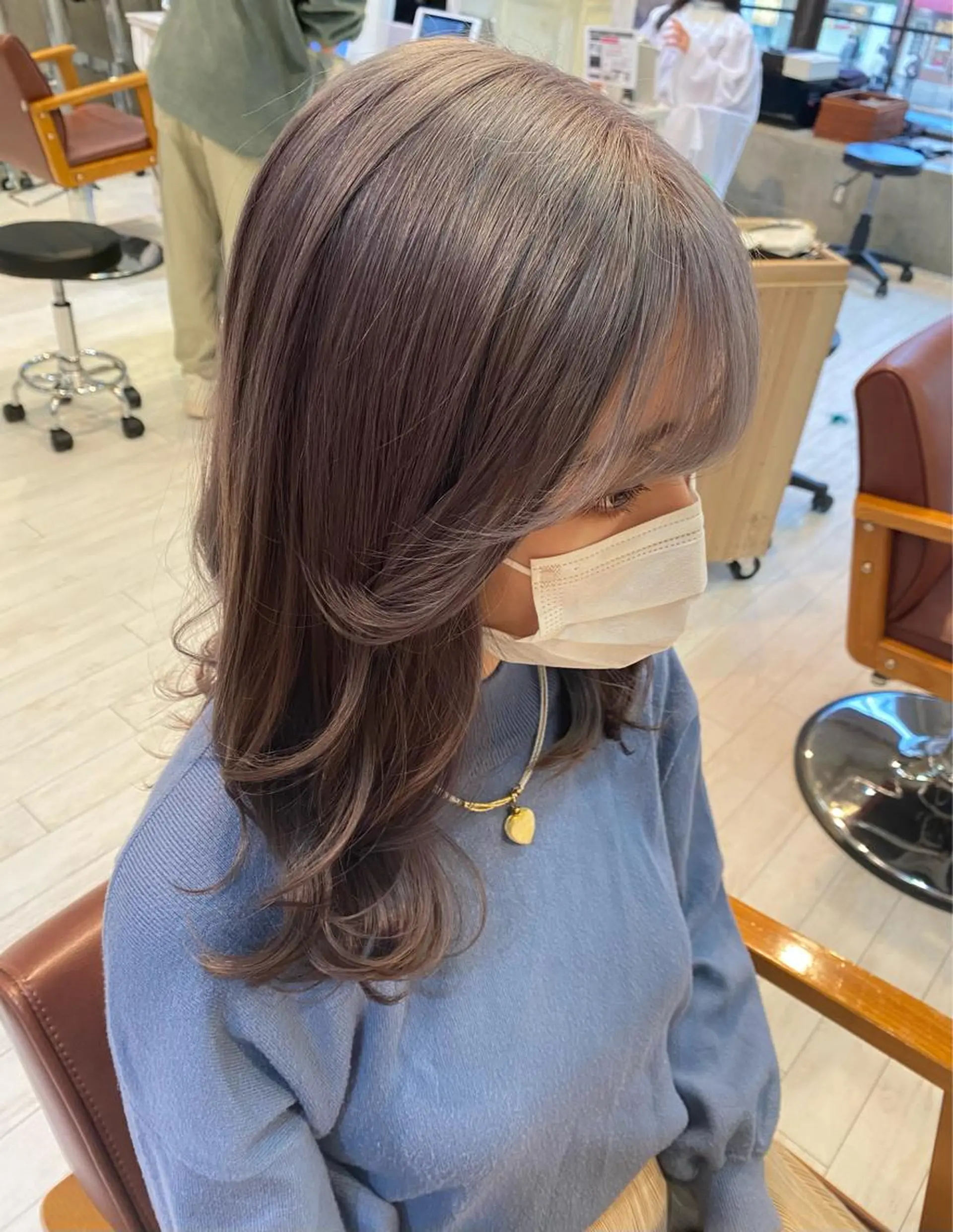 ロング カラー アディクシーカラー 透明感カラー ヘアカラー 博多美容室♡ 髪質改善/艶カラーのヘアスタイル