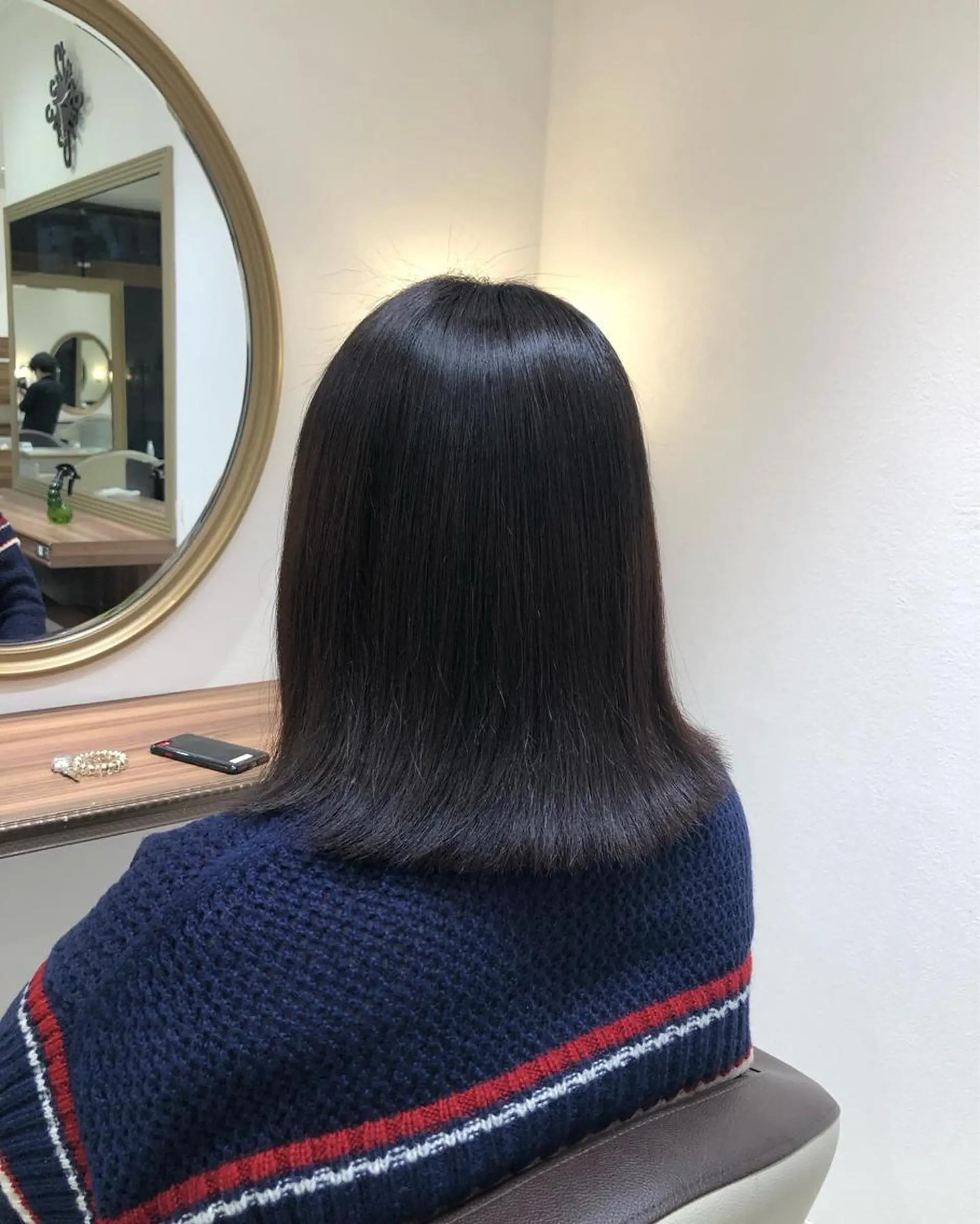 ミディアム パーマ little広島所属・【縮毛矯正】 予約リクエストのみ可のヘアスタイル