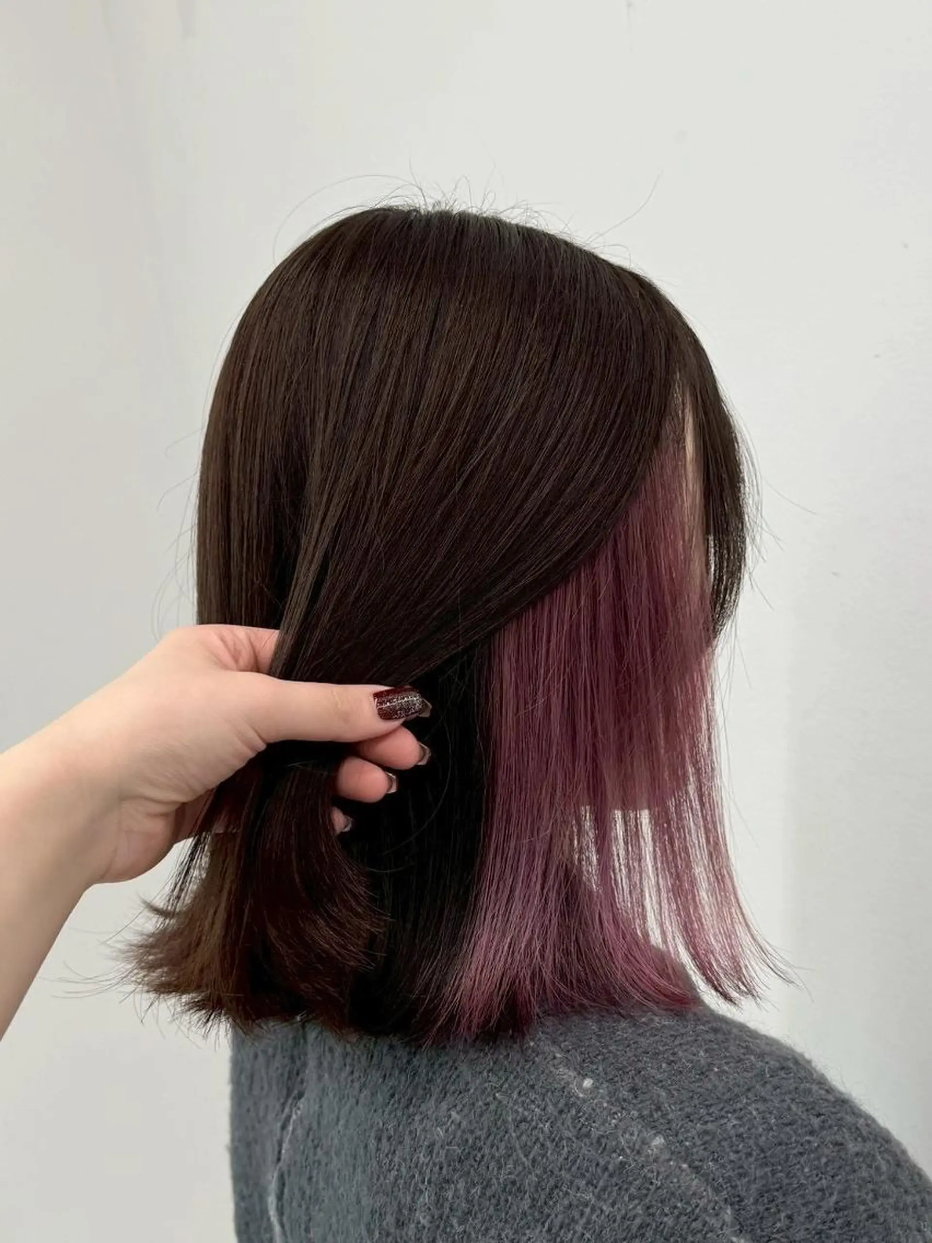 ミディアム アッシュ ボブ 髪質改善 【公式】amble luxe 中野のヘアスタイル