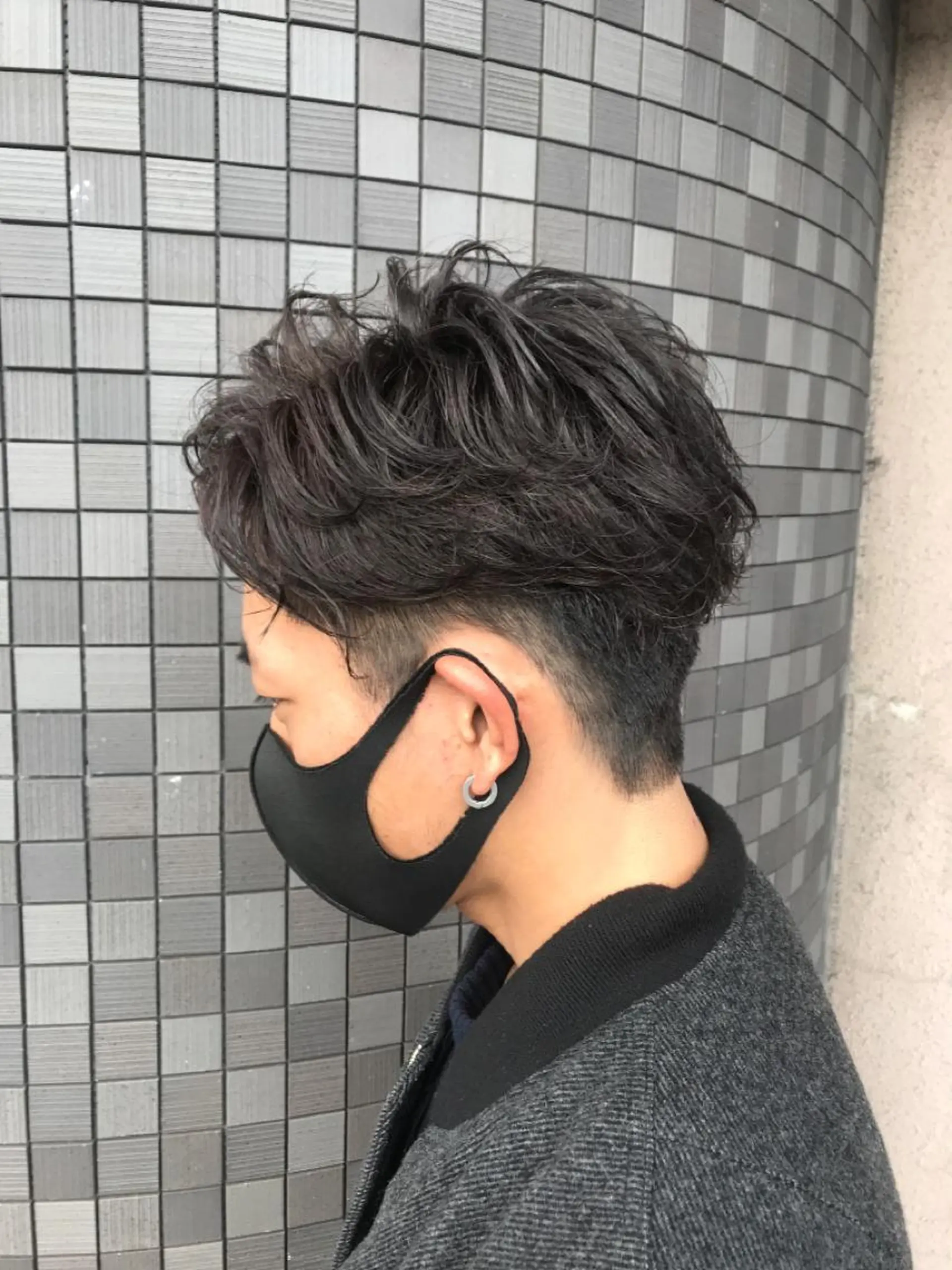 パーマ メンズ 町野 朝哉のヘアスタイル