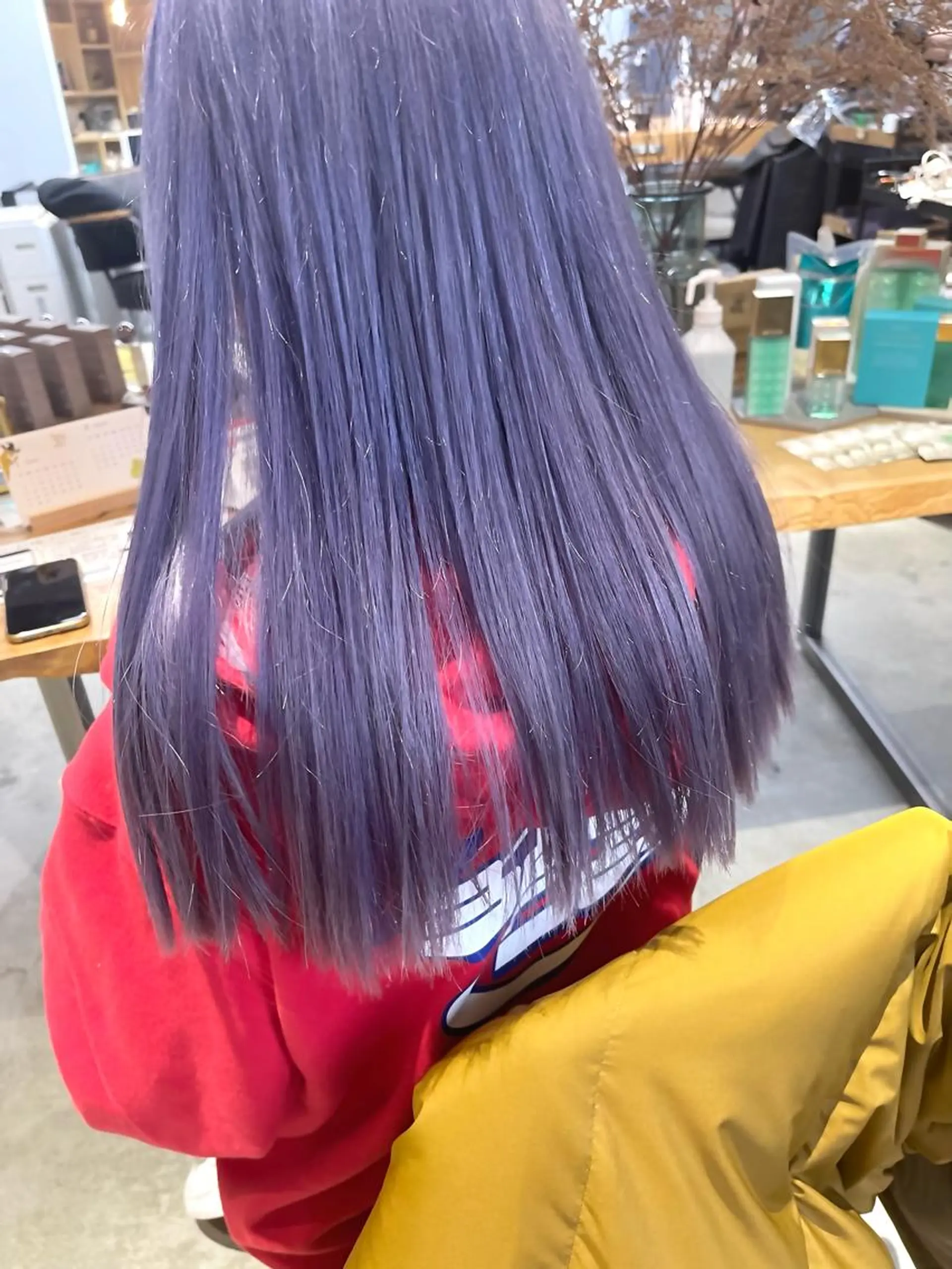 ロング カラー パープルカラー ROCCOeast Rukaのヘアスタイル