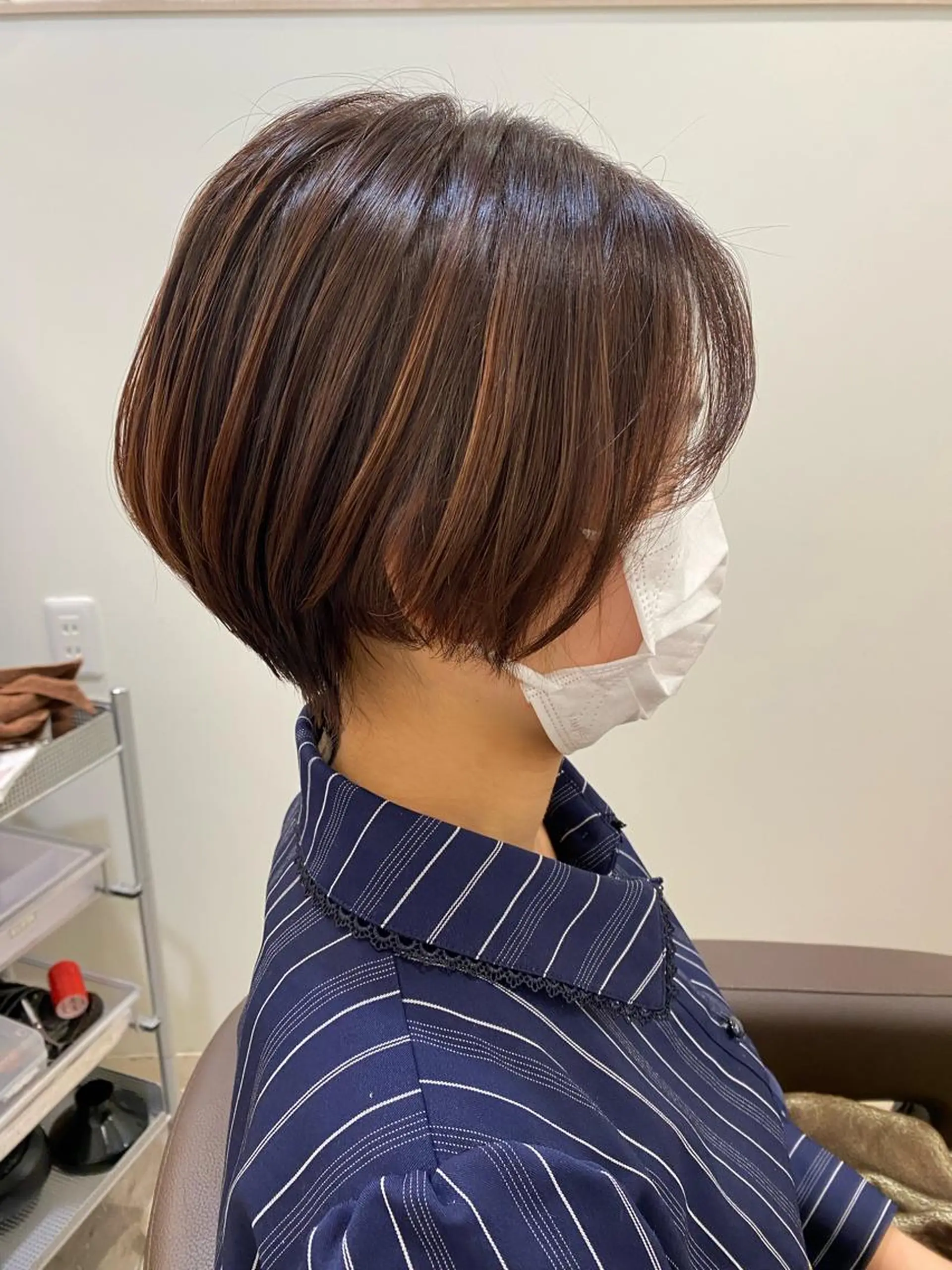 ショート カラー ハイライトカラー ハイライト マツモト カラー/ショートボブのヘアスタイル