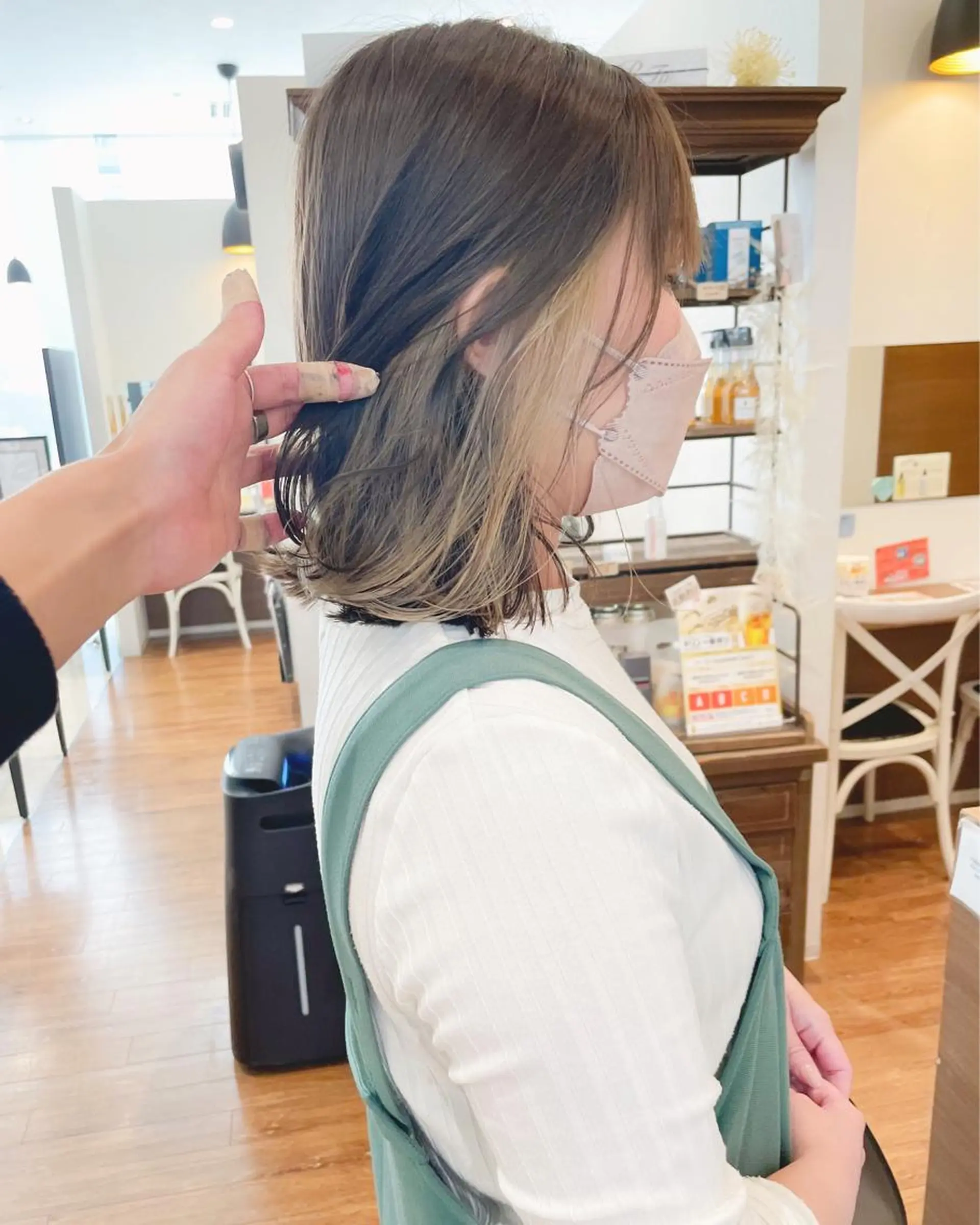 ショート カラー イヤリングカラー ヘアカラー 髪質改善/ブリーチ 田代 龍我のヘアスタイル