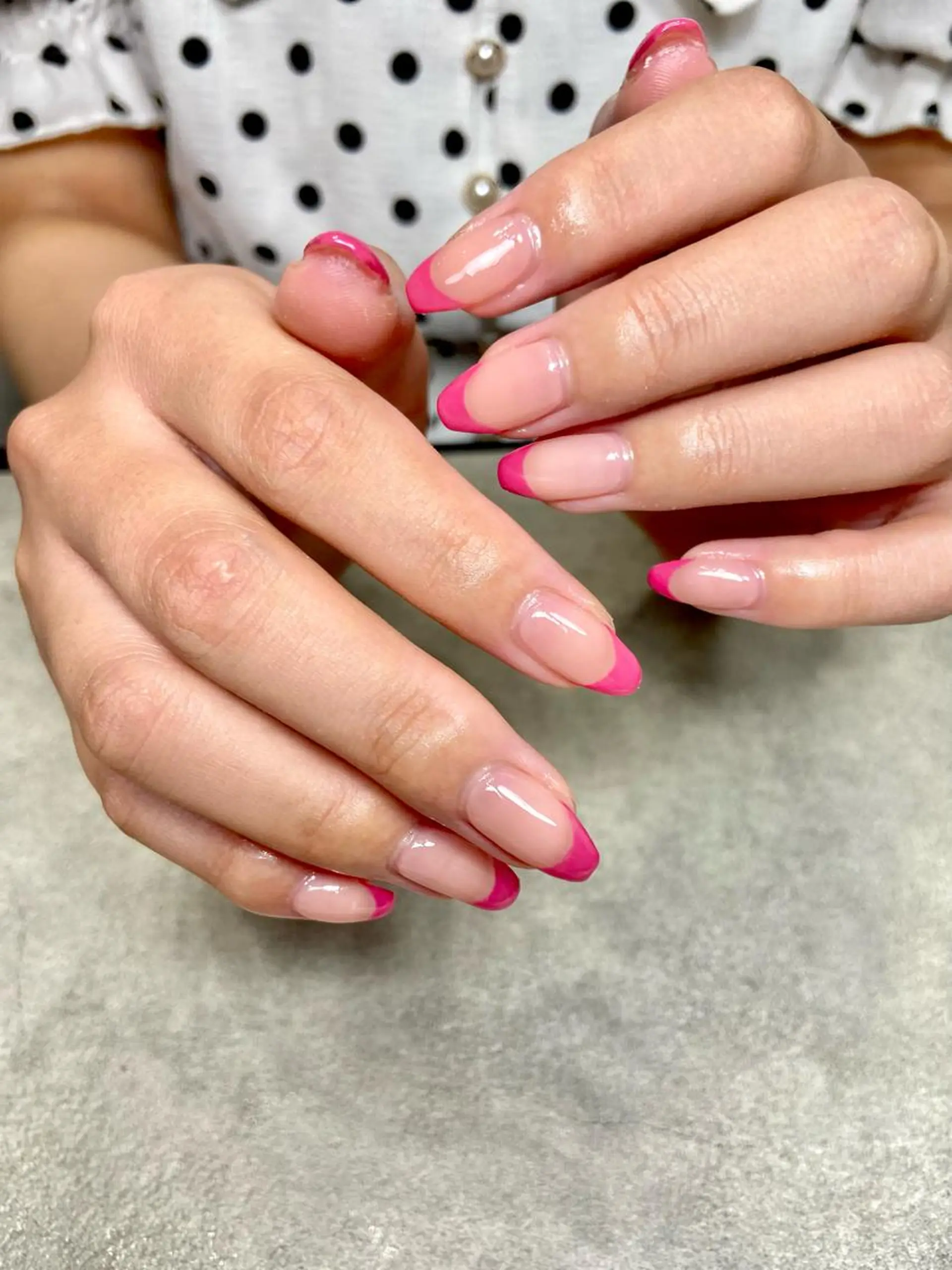 ネイル フレンチネイル ピンク salon de oct.のネイルデザイン