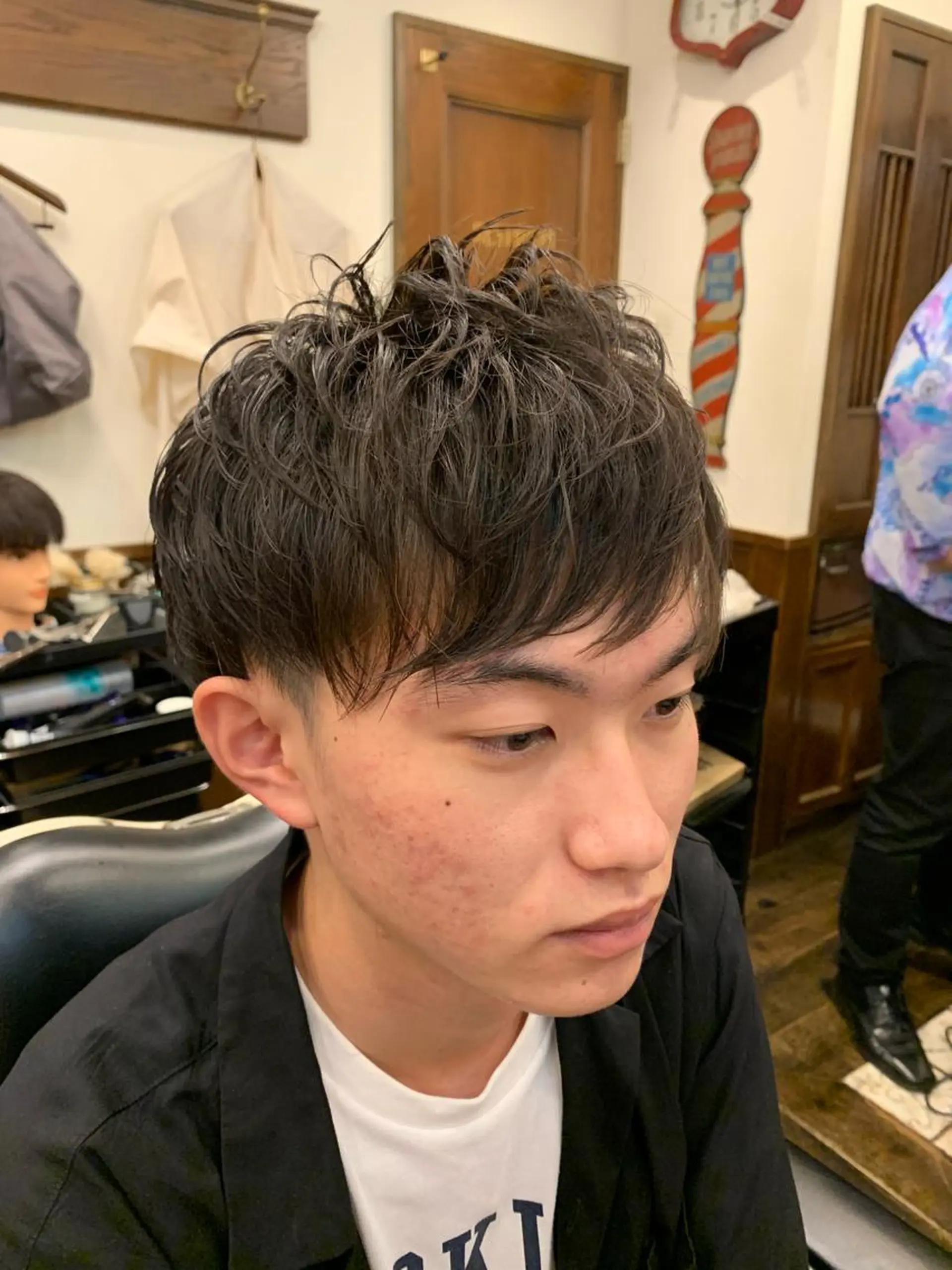 ショート メンズ メンズパーマ ヒロ銀座 バーバーショップ神楽坂所属・ひらお あおとのヘアスタイル